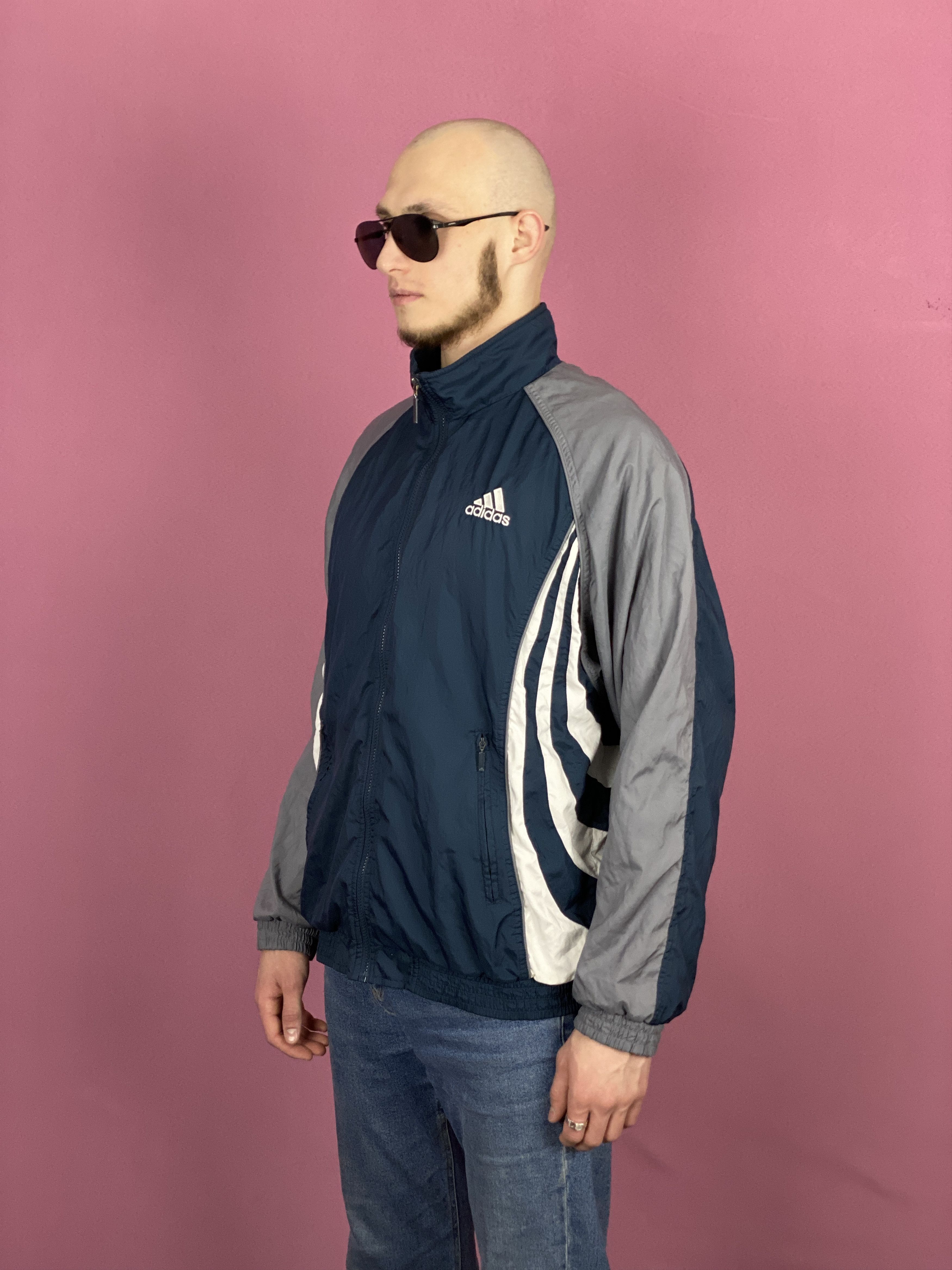Adidas × Vintage 90s Adidas Vintage Men's Windbreaker Jacket - L Size US L / EU 52-54 / 3 - 2 Thumbnail