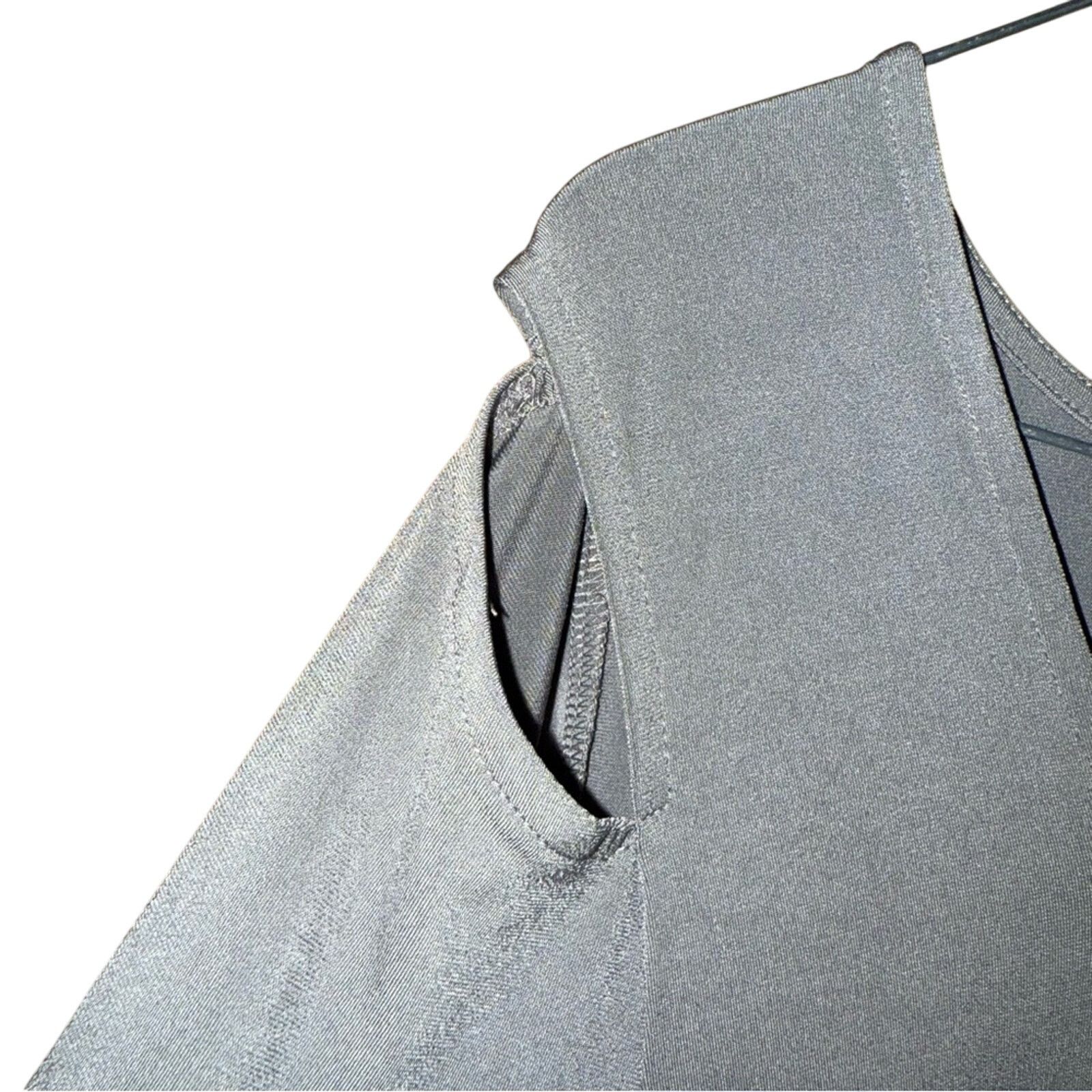 Alfani Alfani Cold Shoulder Asymmetrical Women's Gray Top Size L Size L / US 10 / IT 46 - 4 Thumbnail