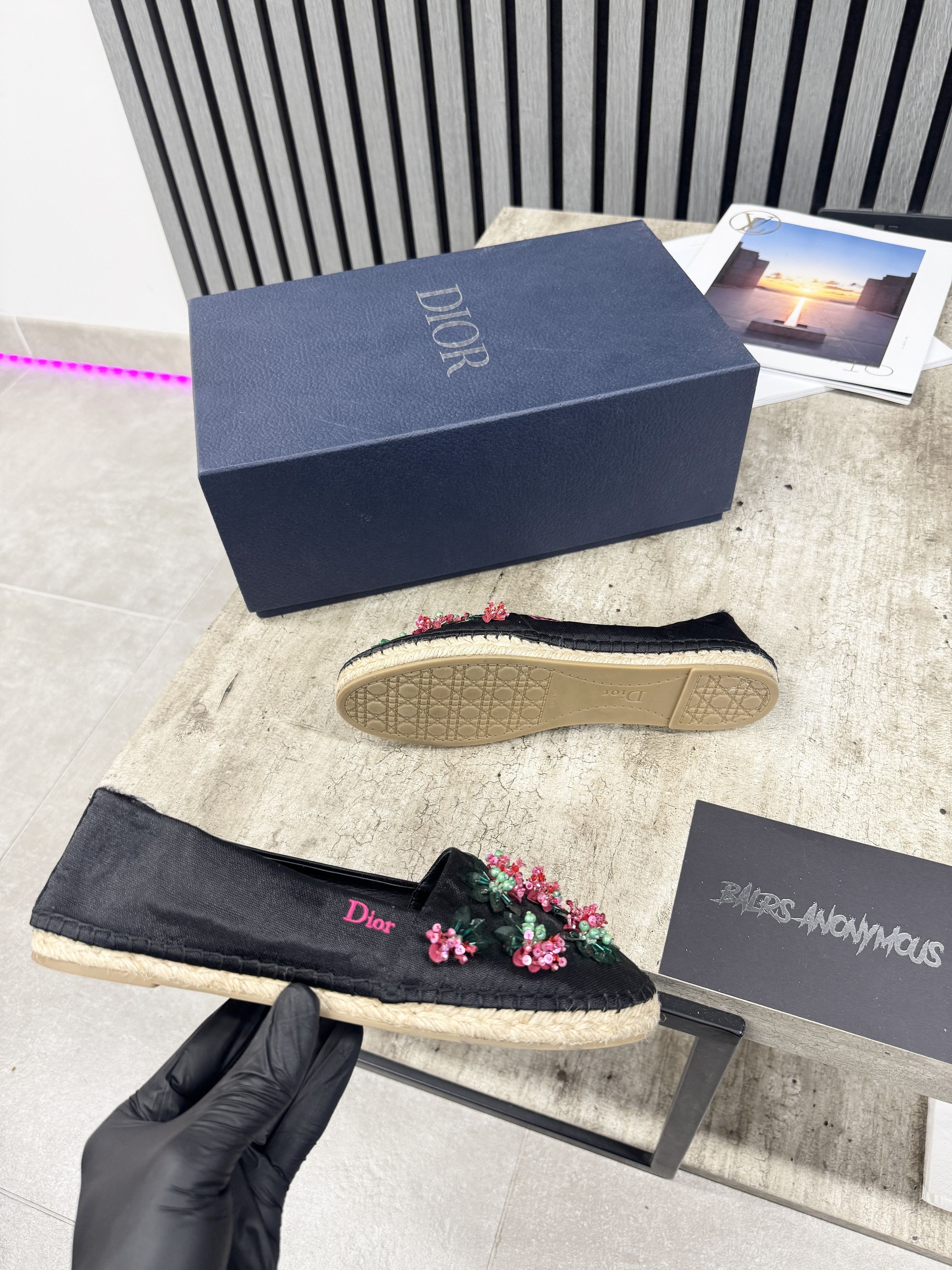 Dior Dior Embellished Espadrille Flats In Black RRP £580 Size US 7.5 / IT 37.5 - 1 Thumbnail