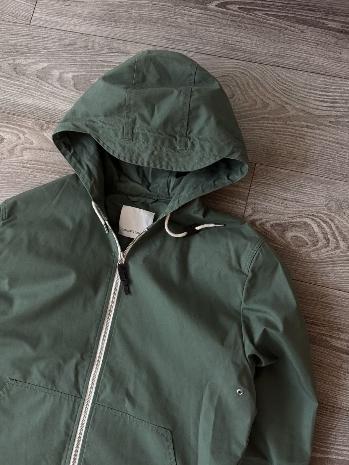 Samsoe Samsoe Samsoe Samsoe Dalgarno Thyme Waxed Waterproof Jacket Size US L / EU 52-54 / 3 - 15 Thumbnail