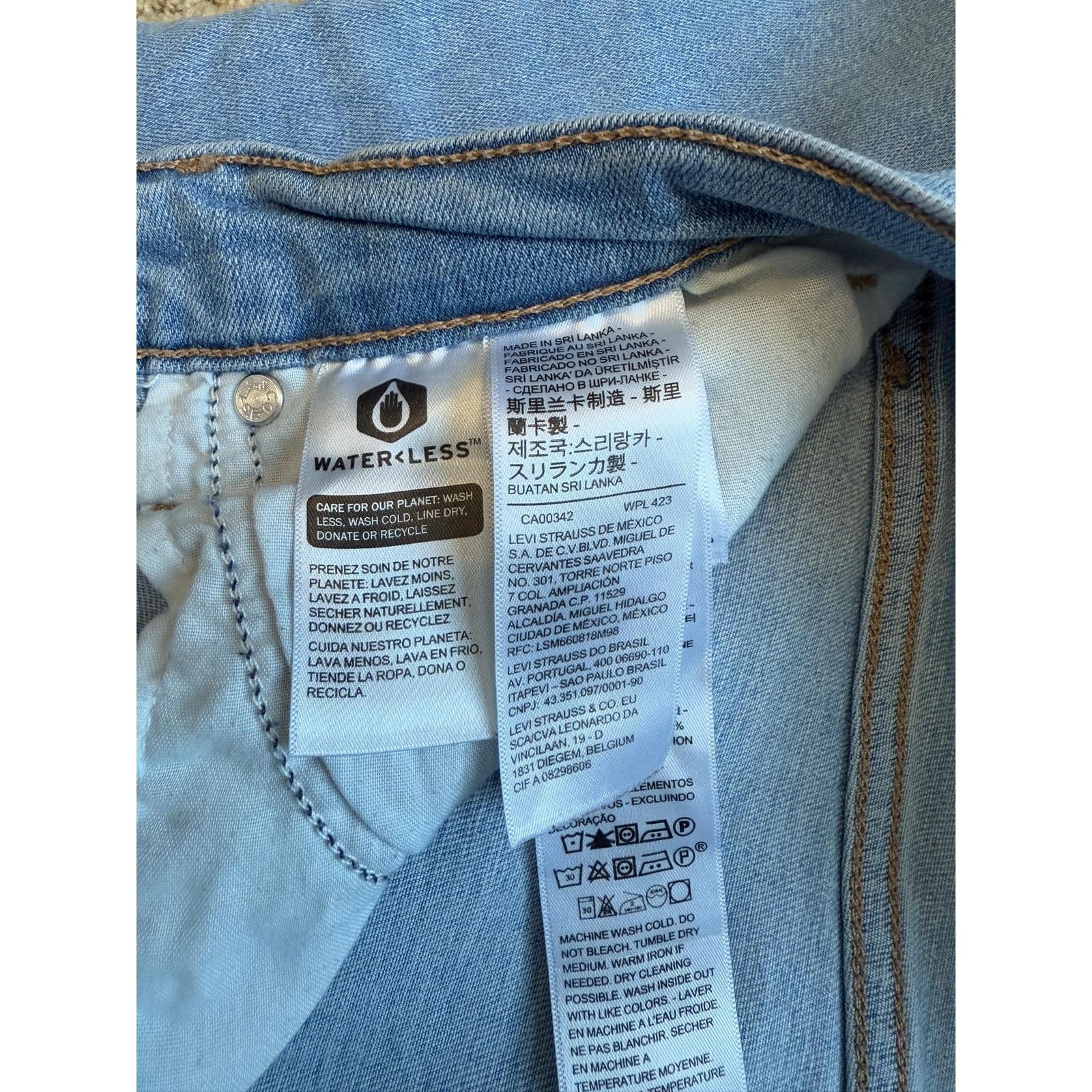Levi's Levi Strauss Red Tab 724 High Rise Straight Crop Jeans 31x24 Size 31" - 9 Thumbnail