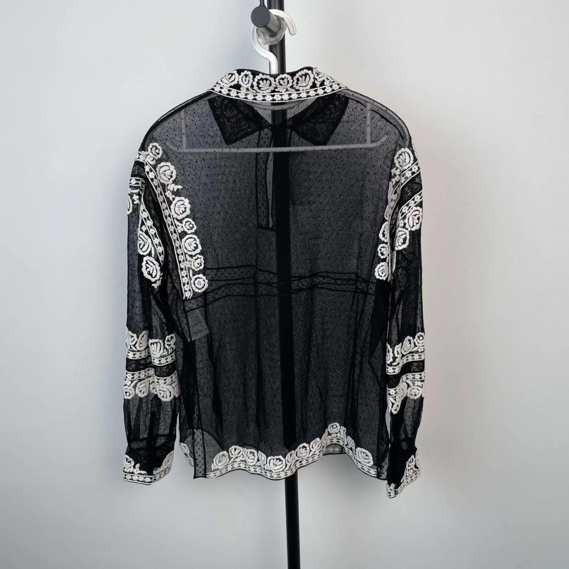 Dior Dior Black Tulle Shirt 38 Size S / US 4 / IT 40 - 2 Thumbnail