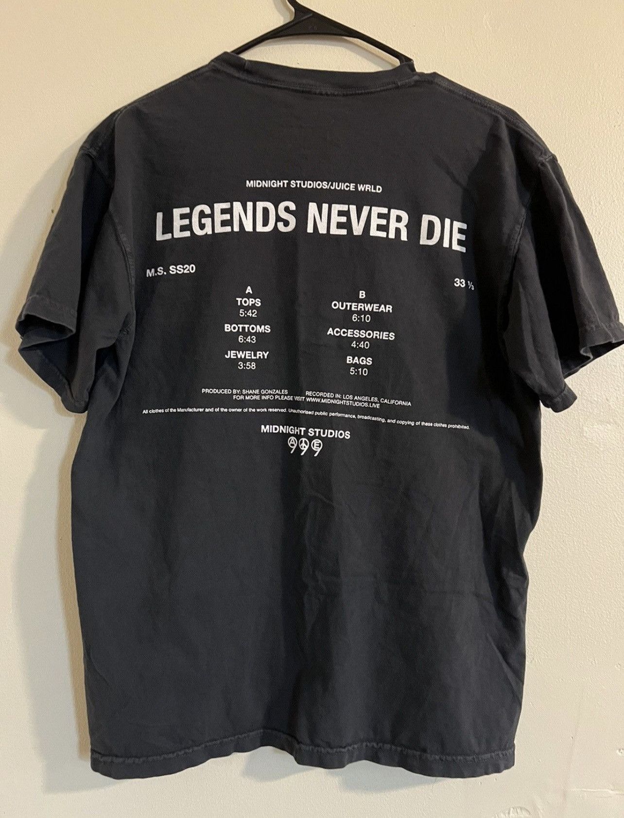 999 Club JUICE WRLD TEE Size US M / EU 48-50 / 2 - 2 Thumbnail