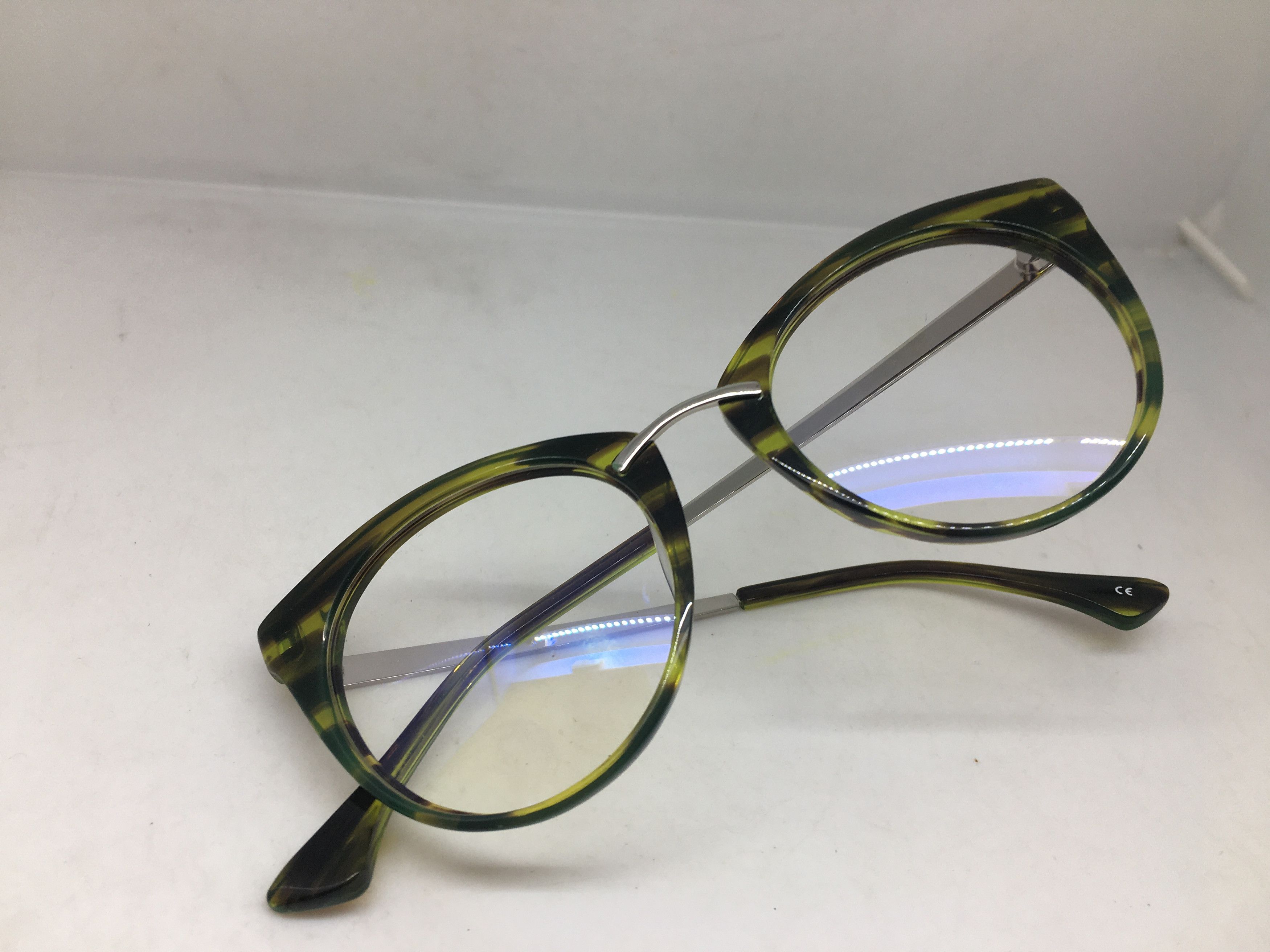 Other Green Brown Handmade Acetate Eyeglasses Frame Size ONE SIZE - 5 Thumbnail
