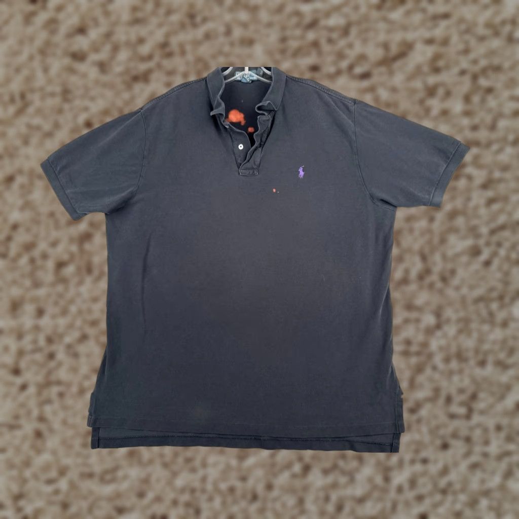 Ralph Lauren VINTAGE Ralph Lauren Polo Shirt Men 2XL Blue Short Sleeve Cotton Slim Size US XXL / EU 58 / 5 - 1 Thumbnail