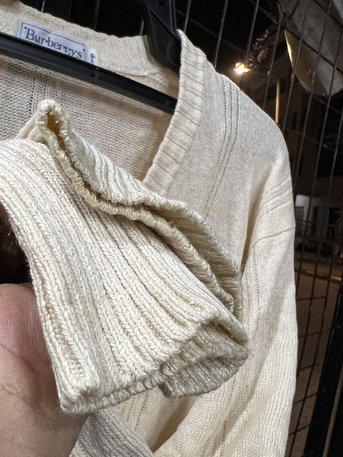 Burberry × Vintage Vintage Burberrys sweater knitwear v neck Size US L / EU 52-54 / 3 - 7 Thumbnail