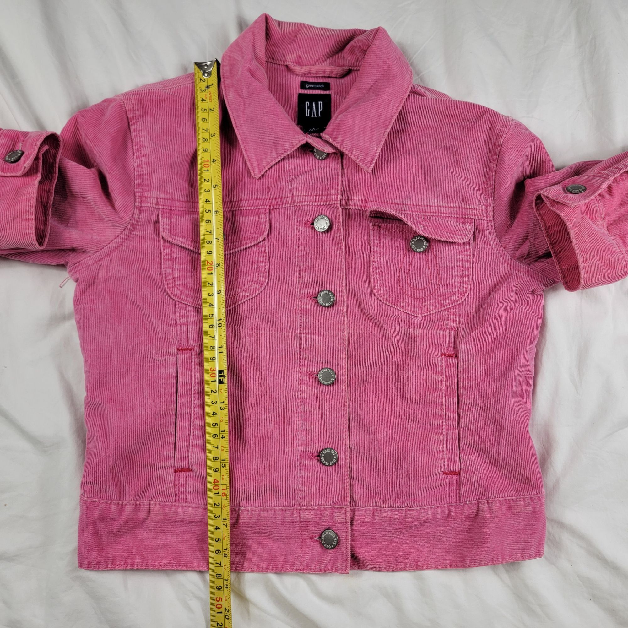 Gap Gap Womens Small Pink Corduroy Jacket Casual Going Out Outdo Size S / US 4 / IT 40 - 6 Thumbnail