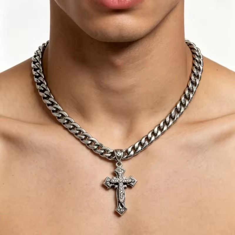 Japanese Brand Gothic Cross Necklace - Y2K Goth Pendant Size ONE SIZE - 5 Thumbnail