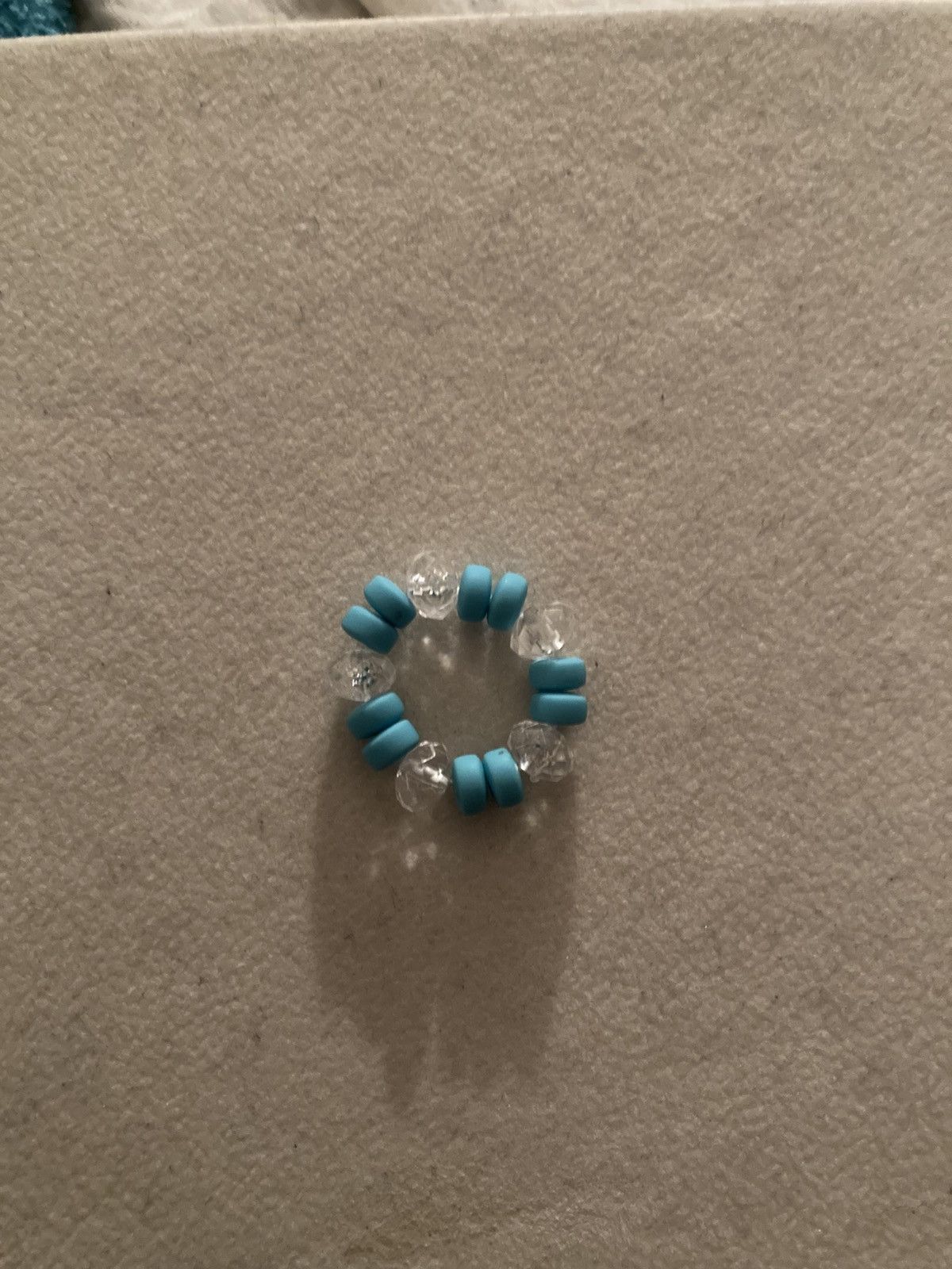 Other Blue and gemmed beaded ring Size ONE SIZE - 1 Preview