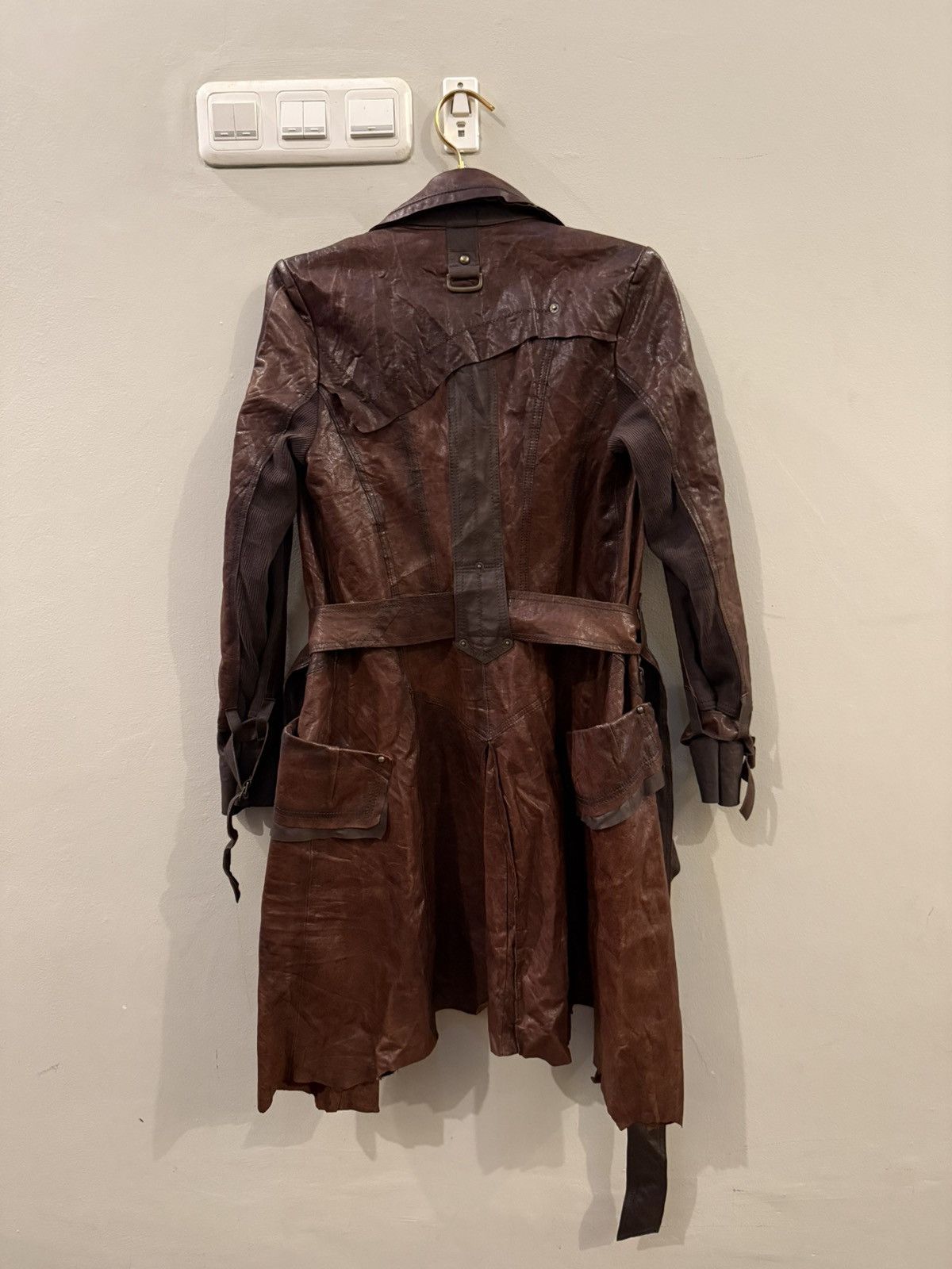 14th Addiction 2000’s avant-garde Leather coat korean designer brand tankus Size S / US 4 / IT 40 - 11 Thumbnail