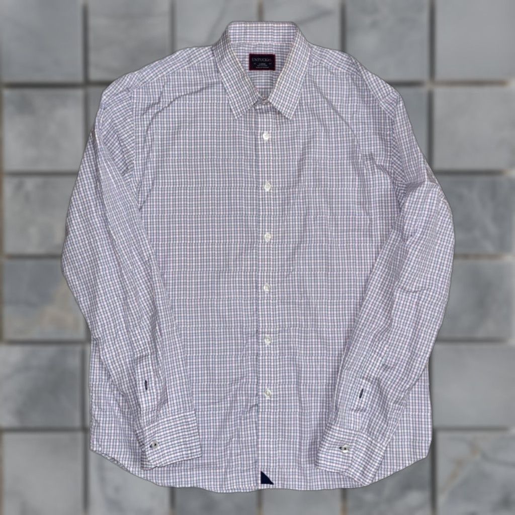 UNTUCKit **Untuckit Button Up Blue Plaid Shirt Large** User: Untuckit Button Up Plaid Blue Large Shirt Size US L / EU 52-54 / 3 - 1 Thumbnail