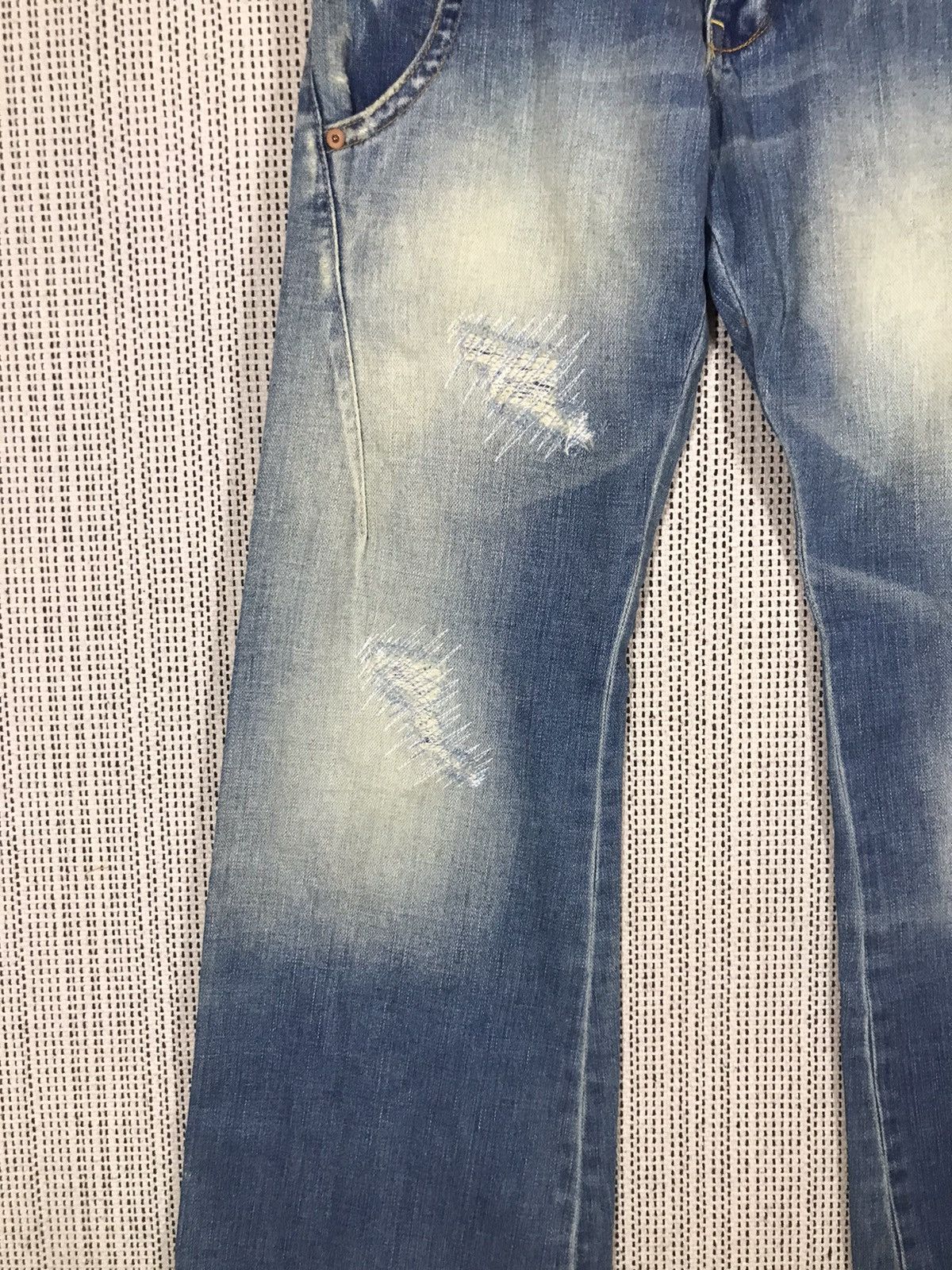 If Six Was Nine ‼️JAPANASE BRAND MAGIC SQUAD BAGGY DENIM FLARED VERY RARE Size US 29 - 3 Thumbnail