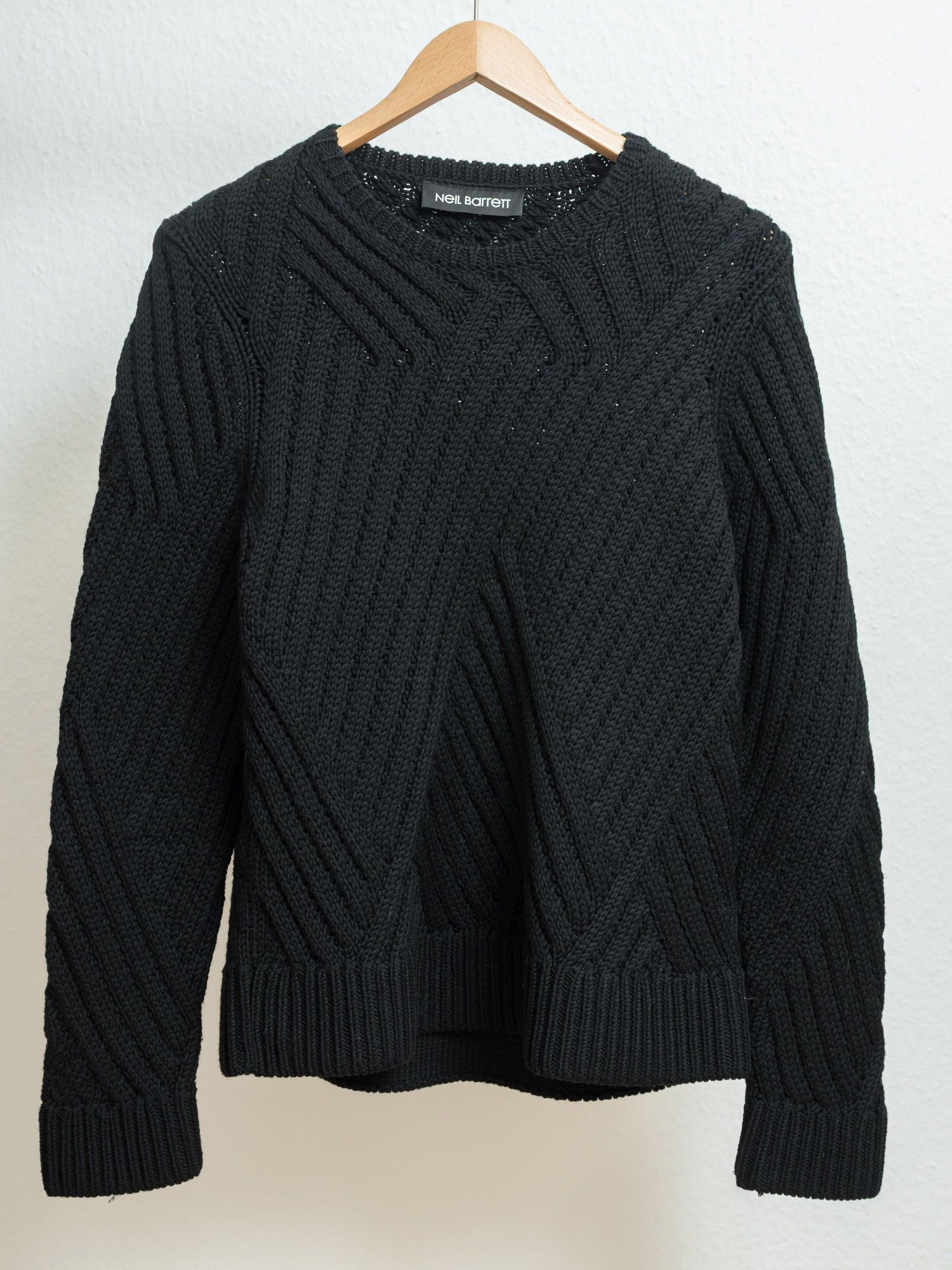 Neil Barrett Wool Ottoman Sweater XL