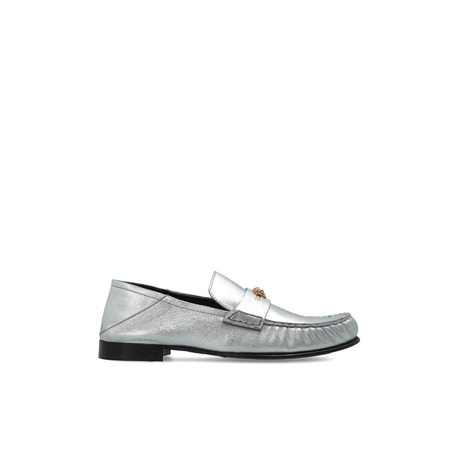 Versace VERSACE Medusa Silver Leather Loafers New And Authentic (Wom Size US 8 / IT 38 - 5 Thumbnail