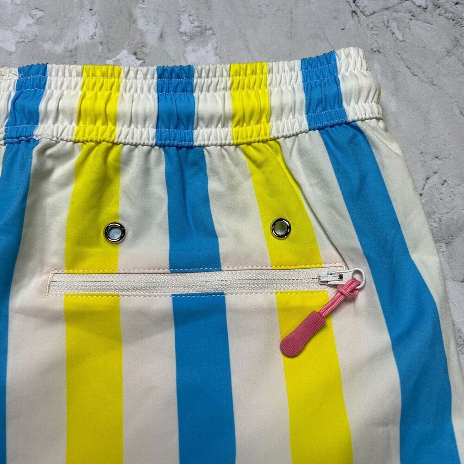 Other Junk In Your Trunks Swim Shorts Yellow Blue Stripe Size M Size US 33 - 10 Thumbnail