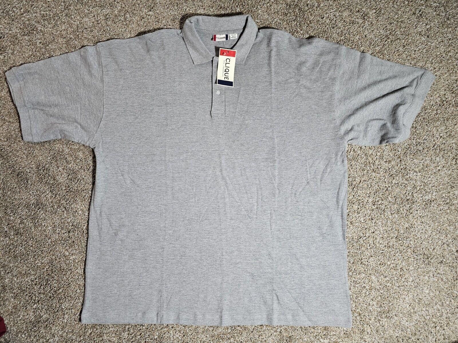 Clique clique polo shirt NWT 5xl XXXXXL Grey Gray Size US XXL / EU 58 / 5 - 1 Thumbnail