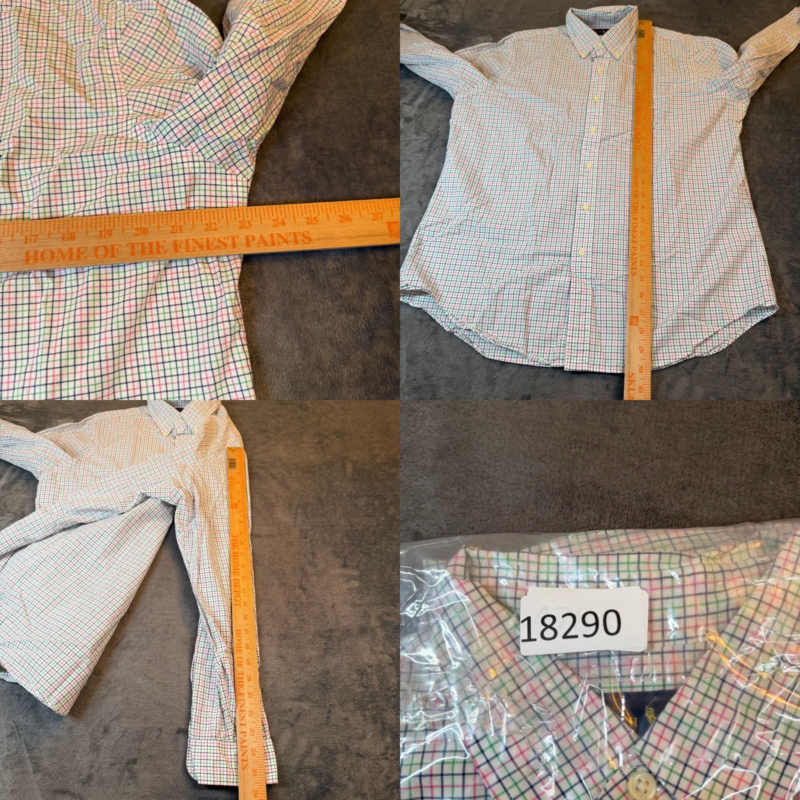 Ralph Lauren Ralph Lauren Button-Down Shirt Mens L Multicolor Tattersall Check 100% Cotton Embroidered Logo Classic Fit Size US L / EU 52-54 / 3 - 8 Thumbnail