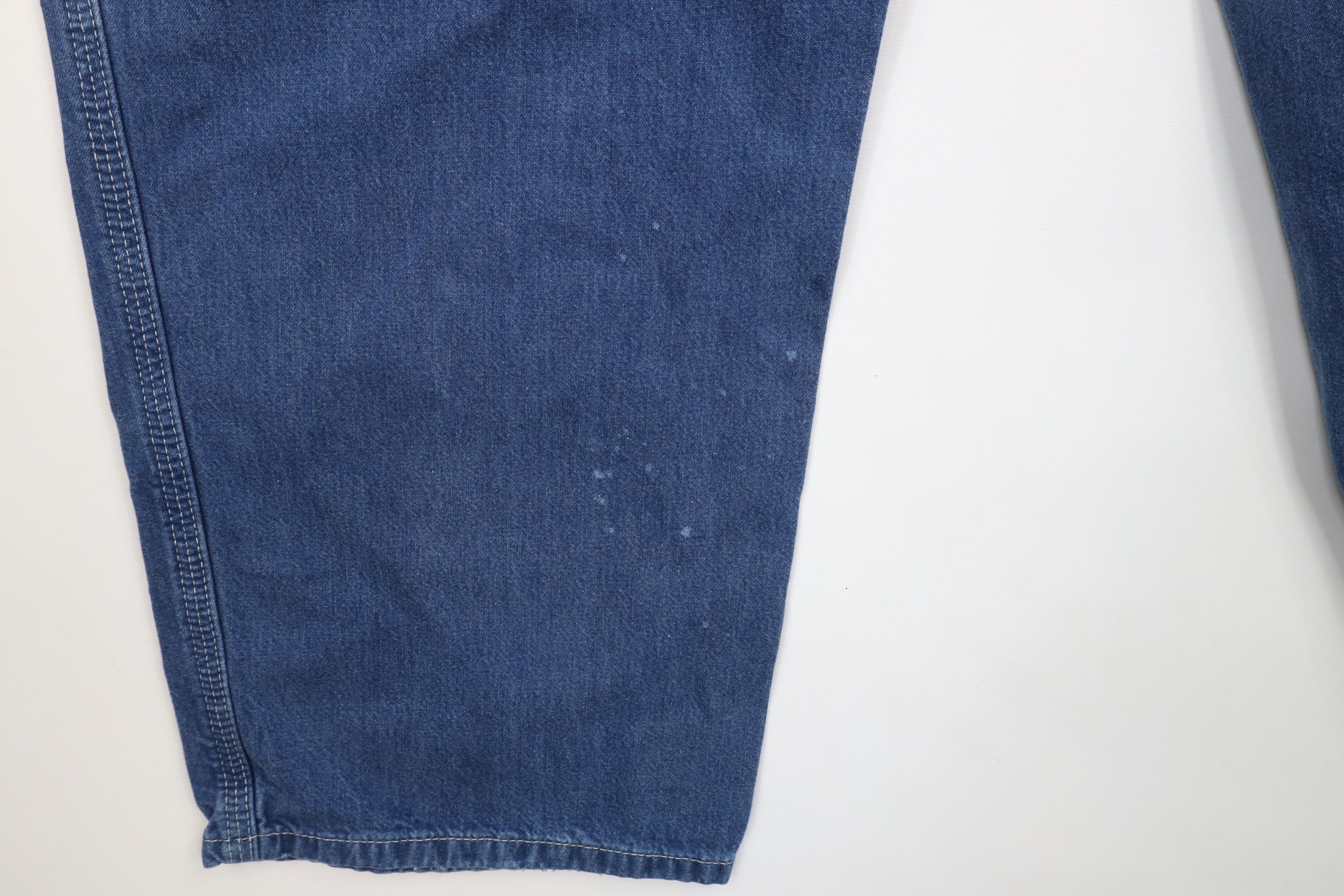 Carhartt × Vintage Vintage Carhartt Out Wide Leg Carpenter Dungaree Jeans Blue Size US 40 / EU 56 - 13 Thumbnail