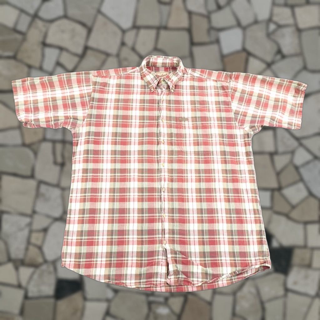 Vintage Woolrich Button-Up Shirt Mens XL Tall Red Beige Plaid Cotton Outdoor Work Size US XL / EU 56 / 4 - 1 Thumbnail