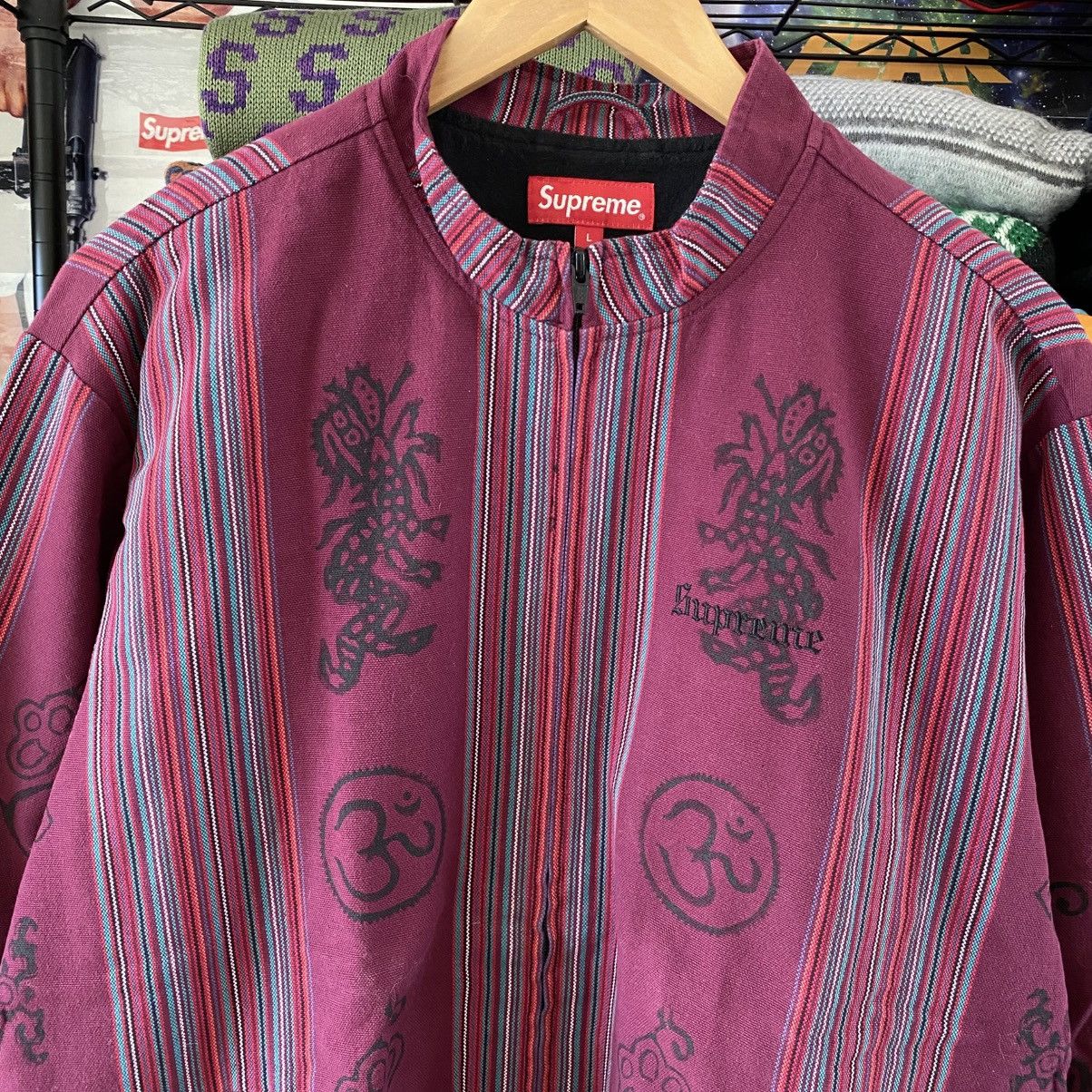 Supreme Supreme Woven Striped Batik Jacket Purple 2018 Vintage Size US L / EU 52-54 / 3 - 2 Thumbnail