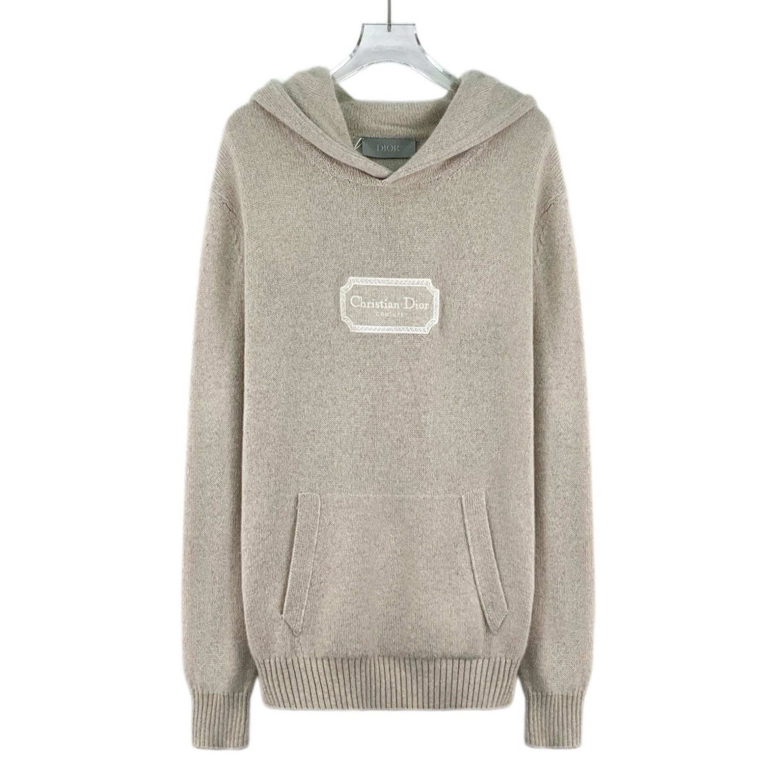 Dior Dior Logo Cashmere Hoodie Oat (M) Size US M / EU 48-50 / 2 - 1 Thumbnail