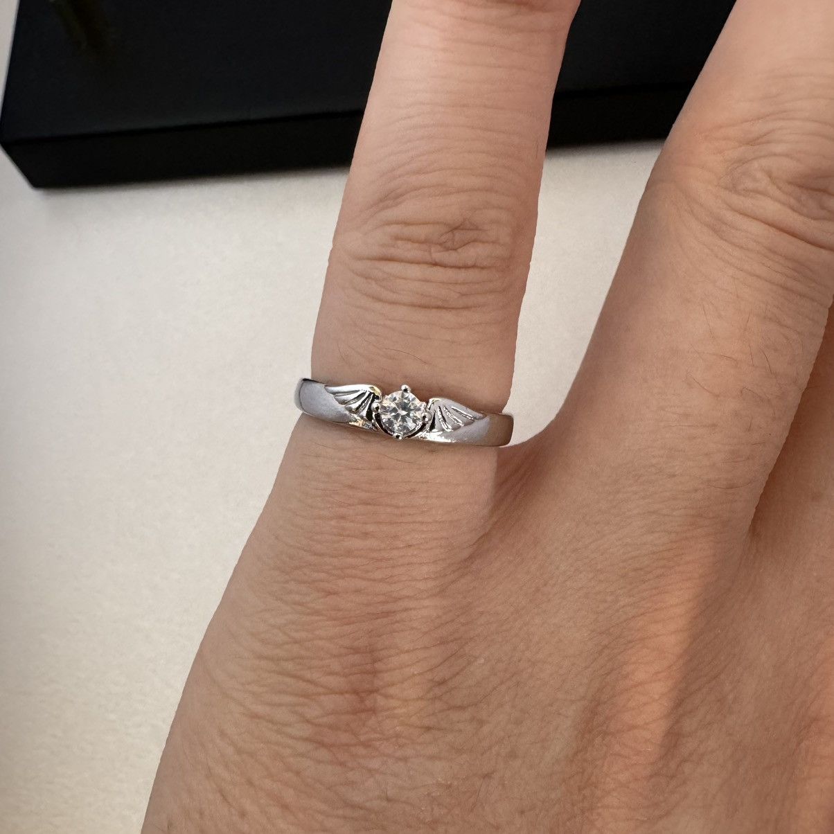 Other Adjustable CZ Angel Wings Open Ring for Women Size ONE SIZE - 5 Thumbnail