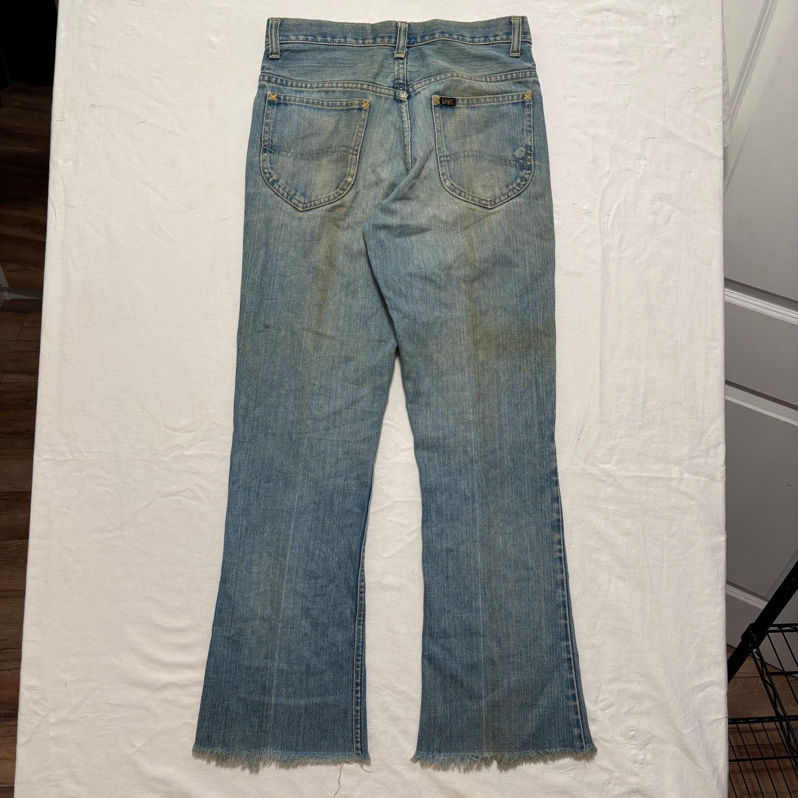 Lee VTG 60's Lee Sanforized Distressed Faded Jeans Blue 28x27 Size US 28 / EU 44 - 4 Thumbnail