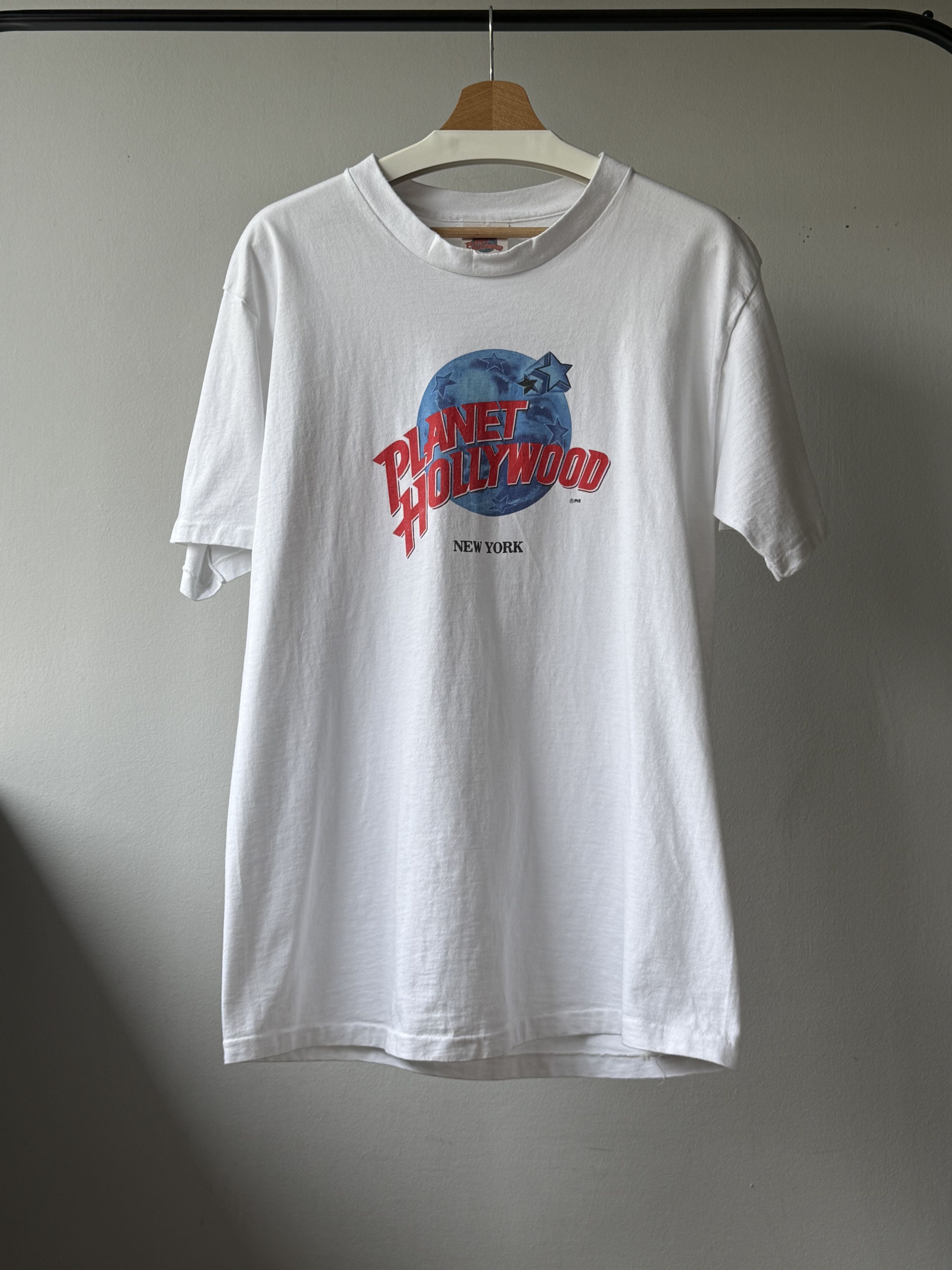 Planet Hollywood × Vintage Vintage Planet Hollywood New York White T-Shirt Made In USA Size US XL / EU 56 / 4 - 1 Thumbnail