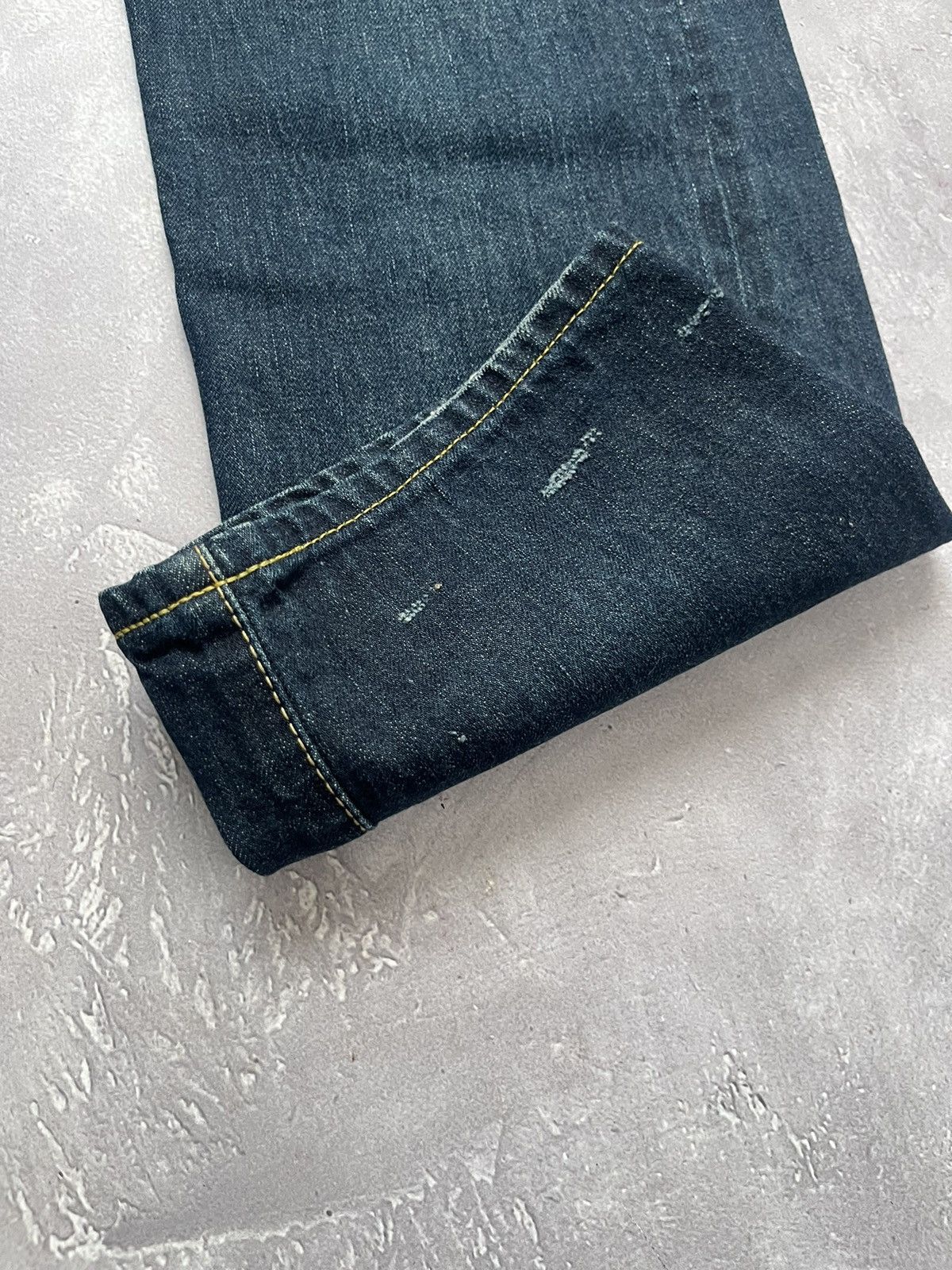 Edwin Vtg Edwin Distressed Mudwash Selvage Denim Pants Jeans 31x33 Size US 31 - 4 Thumbnail