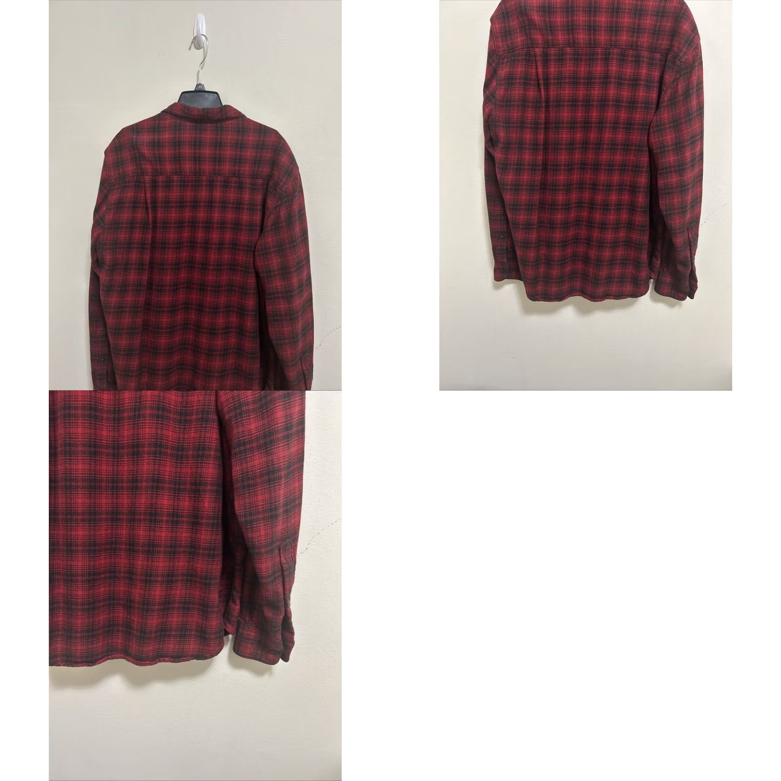 Vintage VINTAGE Woolrich Mens Flannel Plaid Button-Up Shirt M Red Outdoor Vintage Woolrich Plaid Button-Up Shirt Mens Regular Fit Casual Autumn Winter Men Size US M / EU 48-50 / 2 - 8 Thumbnail
