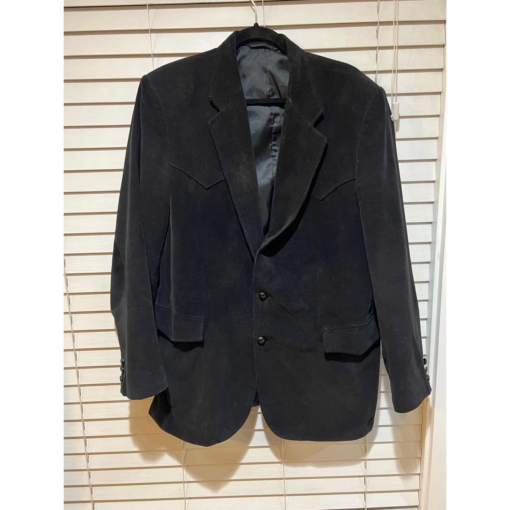 Other Circle S Texas Western Black Corduroy Blazer Sport Coat - Si Size 44L - 1 Thumbnail