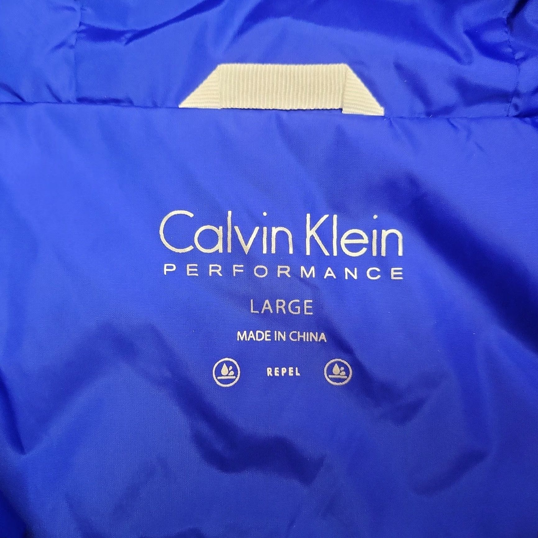 Calvin Klein VINTAGE Calvin Klein Vest Womens Large Blue Full Zip Performance Hooded Water Resistant Size L / US 10 / IT 46 - 5 Thumbnail
