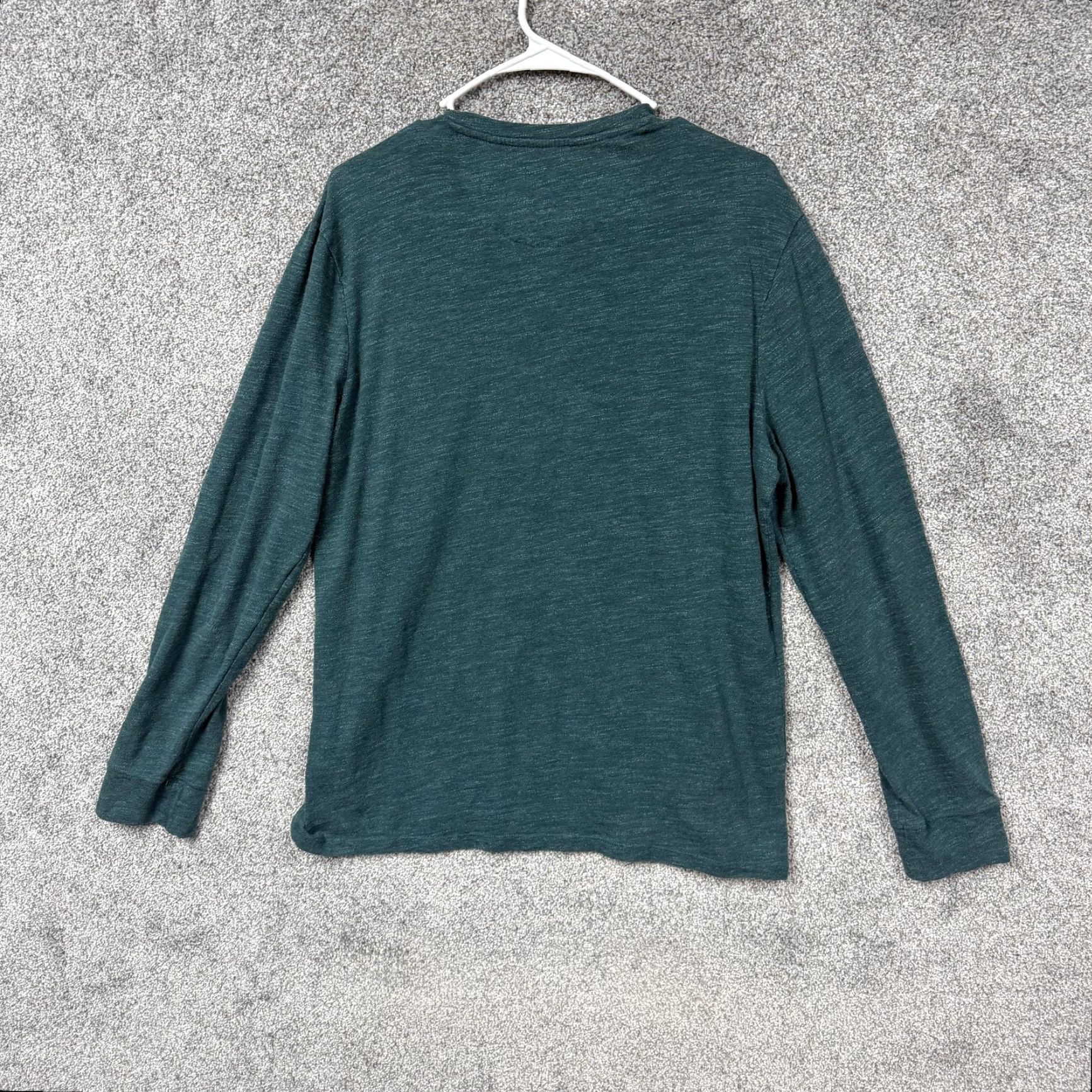 Vintage Marc Anthony Luxury Shirt Mens L Green Henley Long Sleeve Solid Jersey 60/40 Cotton Polyester With Button 4-Front Placket Vintage? No Size US L / EU 52-54 / 3 - 7 Thumbnail
