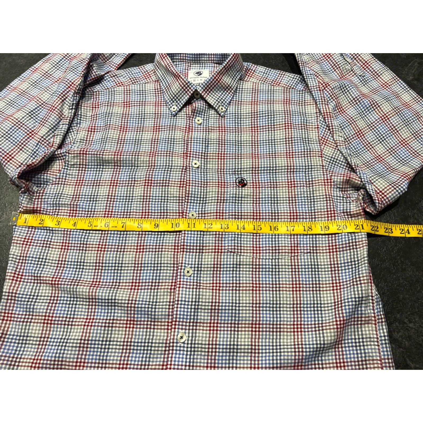Southern Proper Southern Proper Mens Plaid Button-Up Shirt Block M Multi Color LS Button-Down Cotton Regular Fit Size US M / EU 48-50 / 2 - 7 Thumbnail
