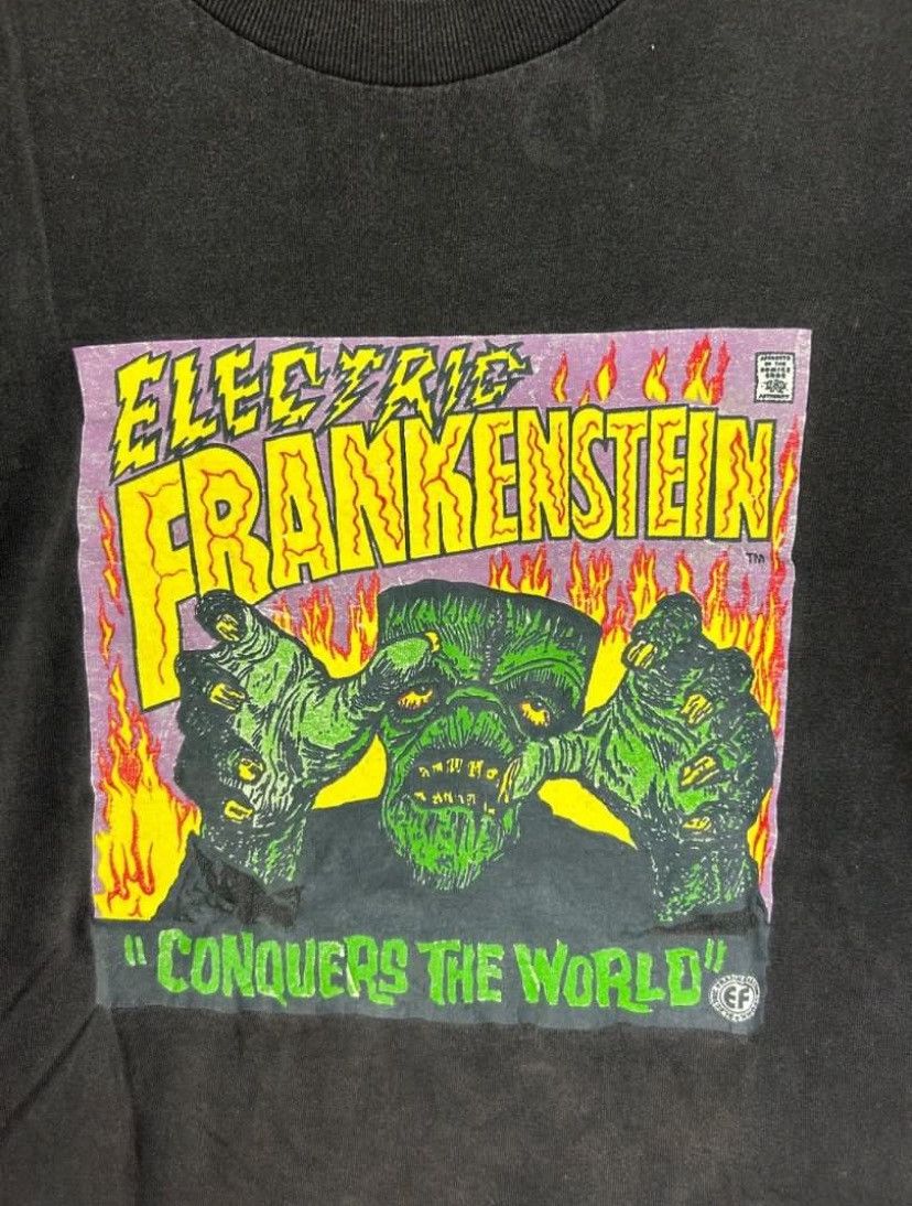 Band Tees × Vintage Vintage 90s Electric Frankenstein Band/Punk Rock/ Size L Size US L / EU 52-54 / 3 - 3 Thumbnail