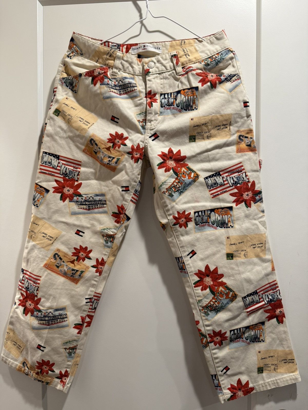 Tommy Hilfiger Tommy Hilfiger Postage Print Vintage Capri Jeans Size 27" / US 4 / IT 40 - 2 Thumbnail