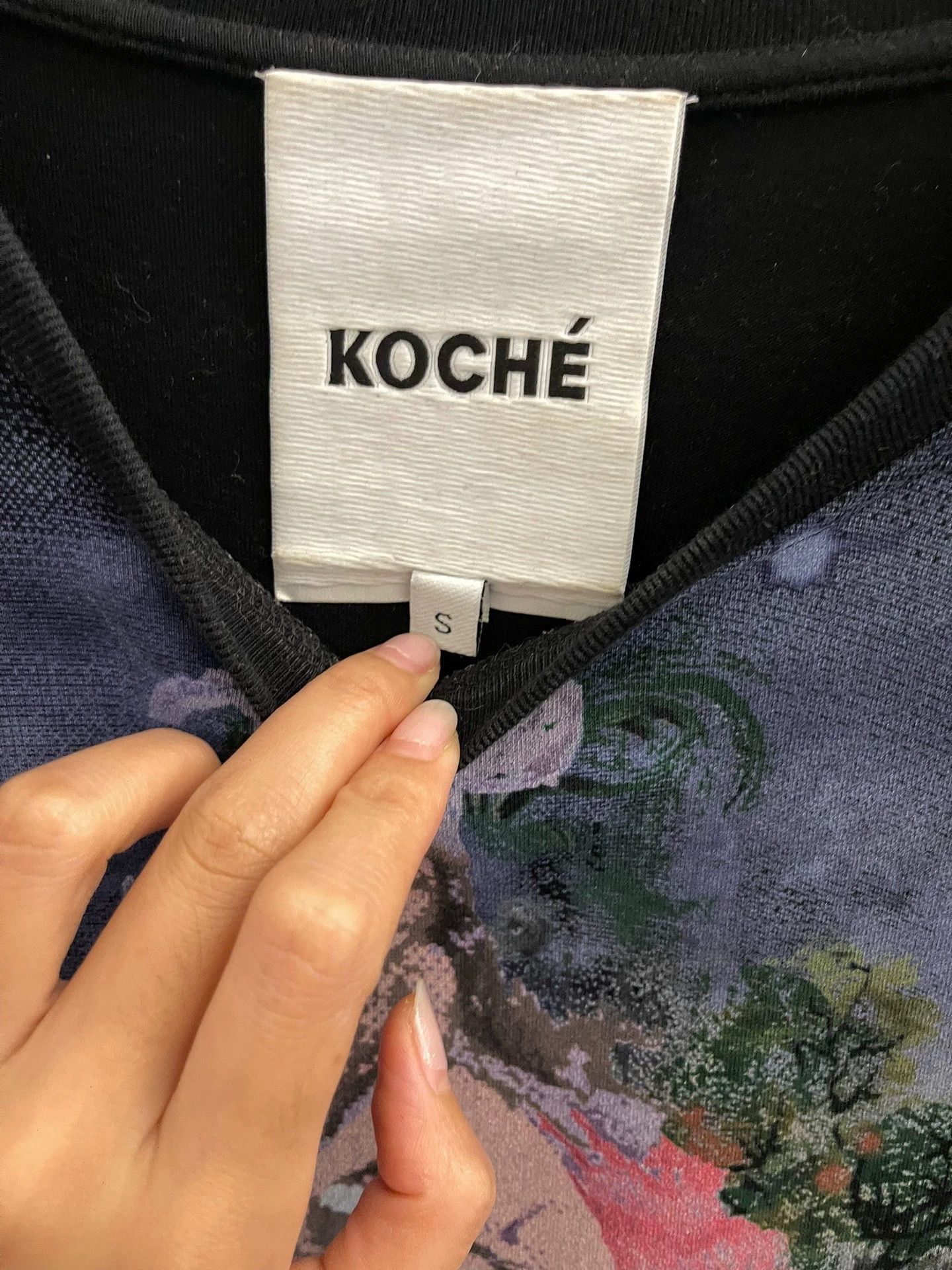 Other KOCHÉ Runway Shoulder Pads Lace-Inset Dress Size S Size S / US 4 / IT 40 - 5 Thumbnail