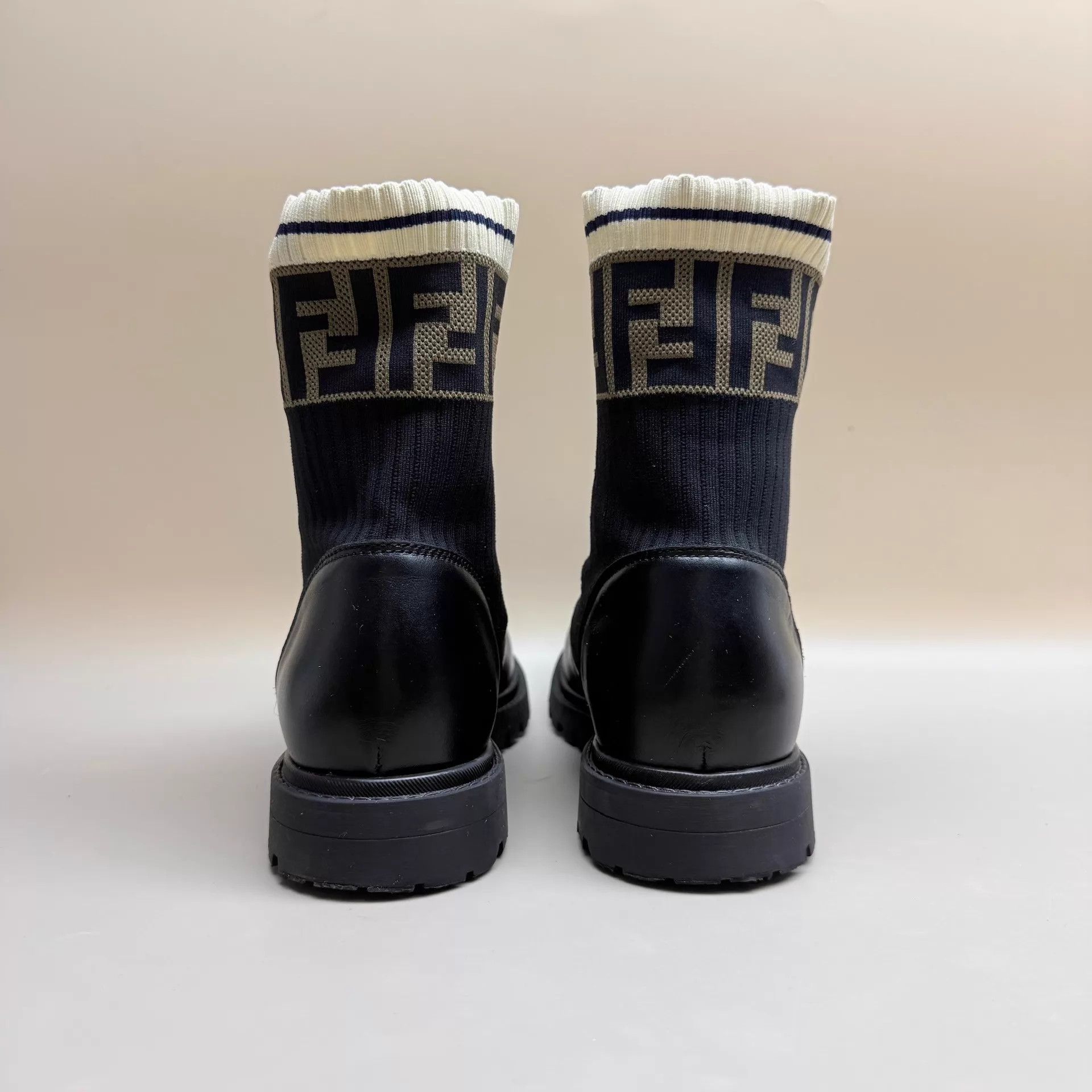 Fendi Fendi Black & Brown FF Short Boots 37 99 New Size US 6.5 / IT 36.5 - 3 Thumbnail