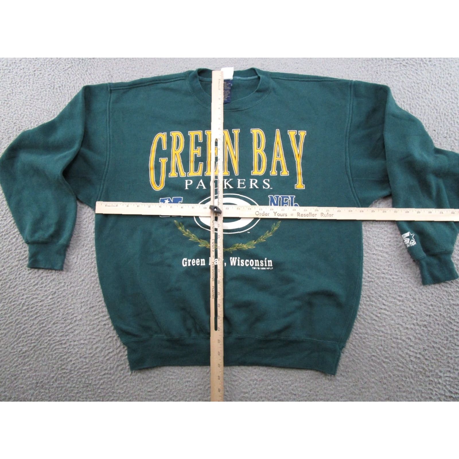 Starter VINTAGE Starter Green Bay Packers Sweatshirt Crewneck L Men Green 90s Sports 1996 Pullover Hoodie Size US L / EU 52-54 / 3 - 6 Thumbnail