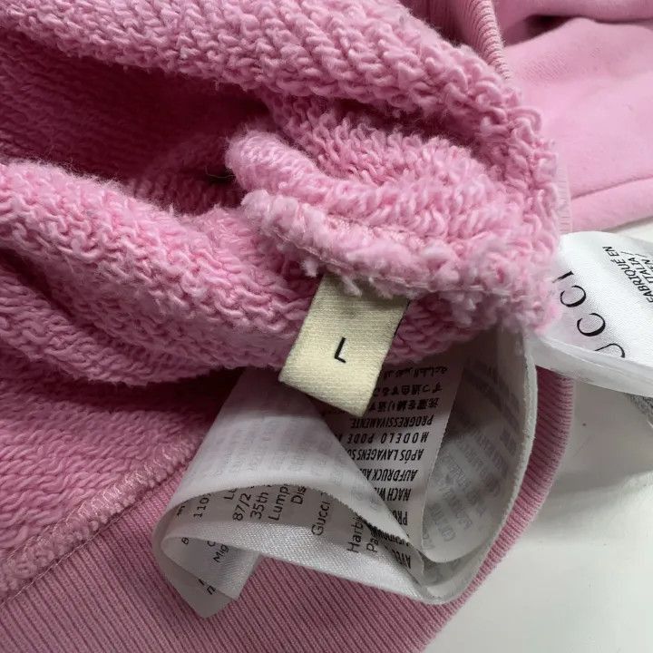 Gucci Gucci Gucci Pink Graphic Long Sleeve Hoodie -2506 Size US L / EU 52-54 / 3 - 3 Thumbnail