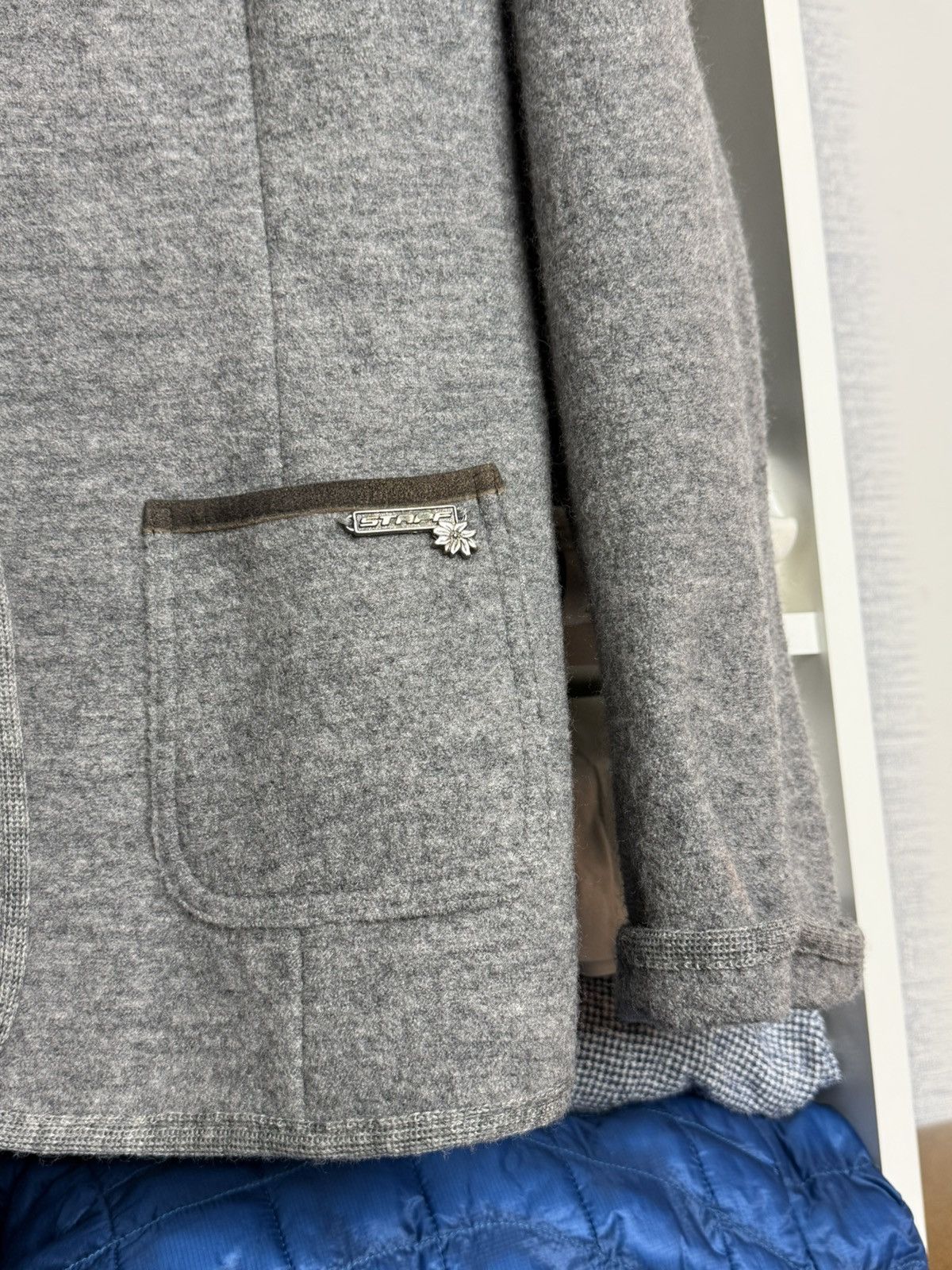 Other Stapf Worgl Tirol Austria Gray Knit Wool blazer size 42 Size S / US 4 / IT 40 - 4 Thumbnail