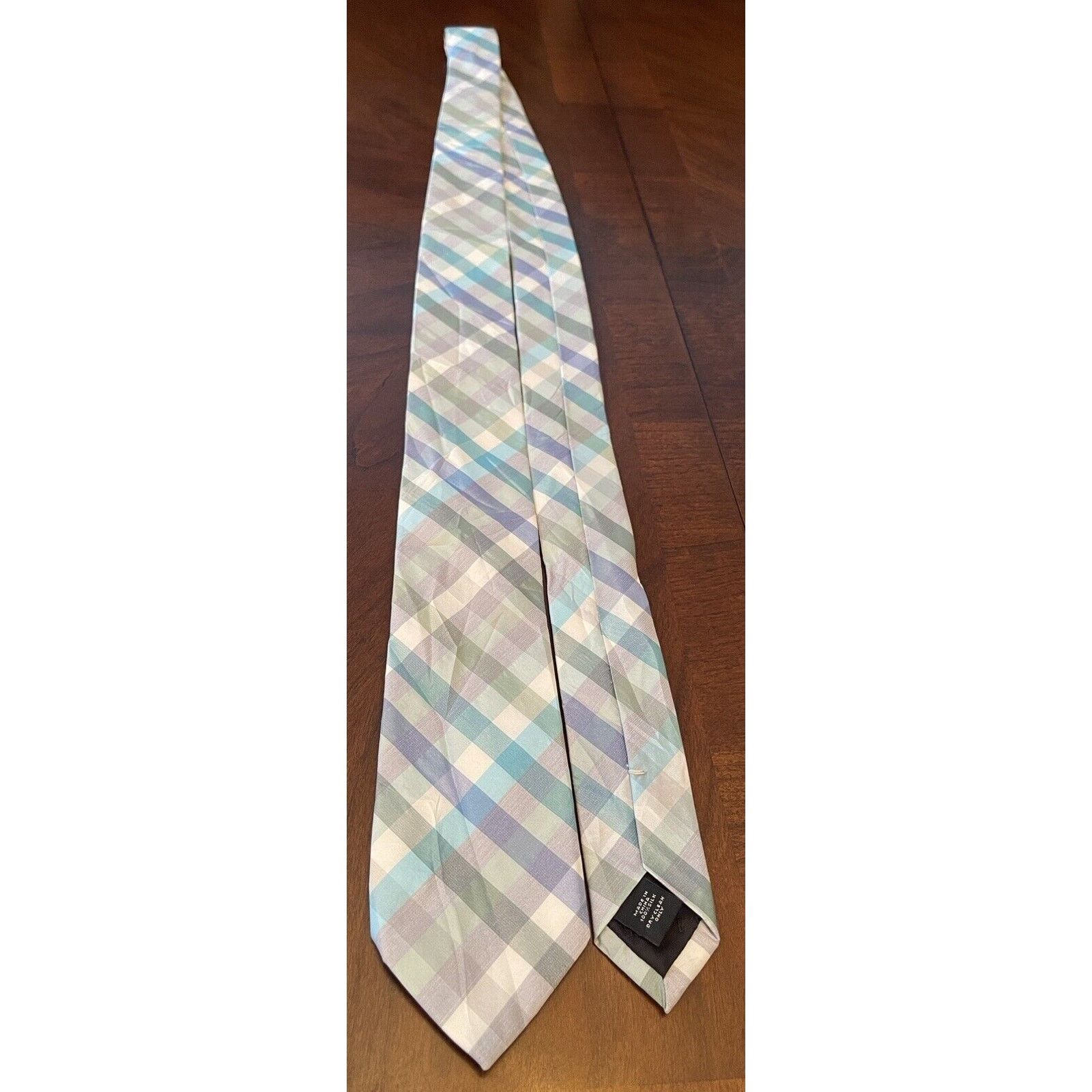 Express Express Gray Blue Green 100% Silk Made In China Size ONE SIZE - 3 Thumbnail