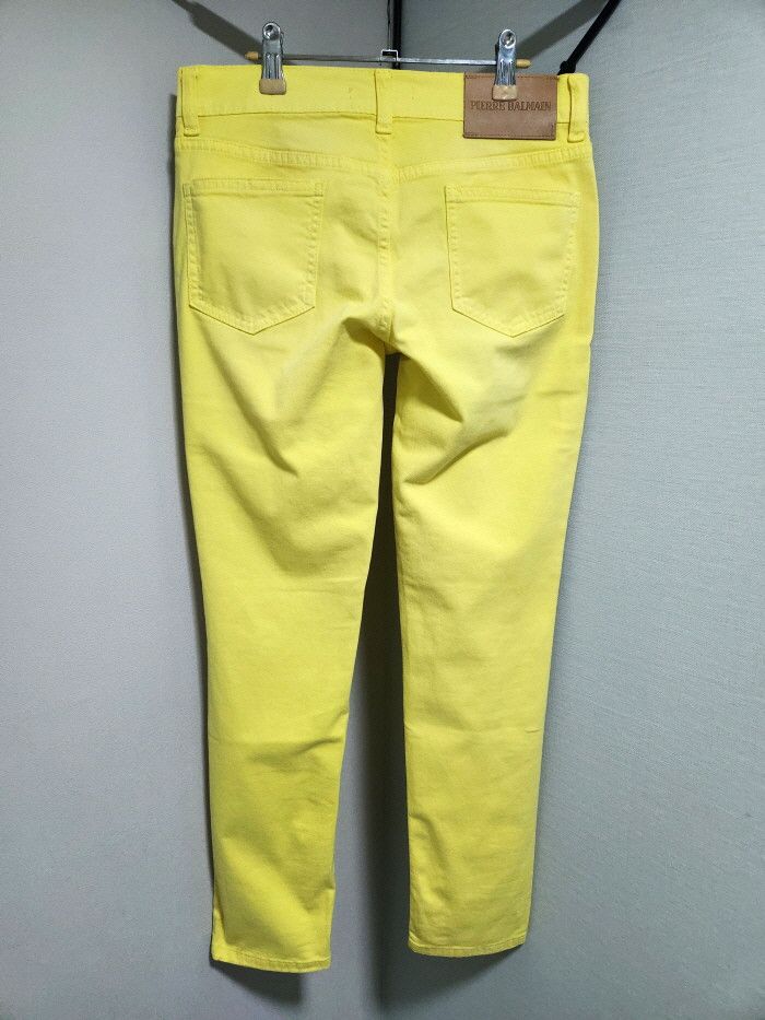 Balmain pierre balmain yellow crop denim Size 27" / US 4 / IT 40 - 3 Thumbnail
