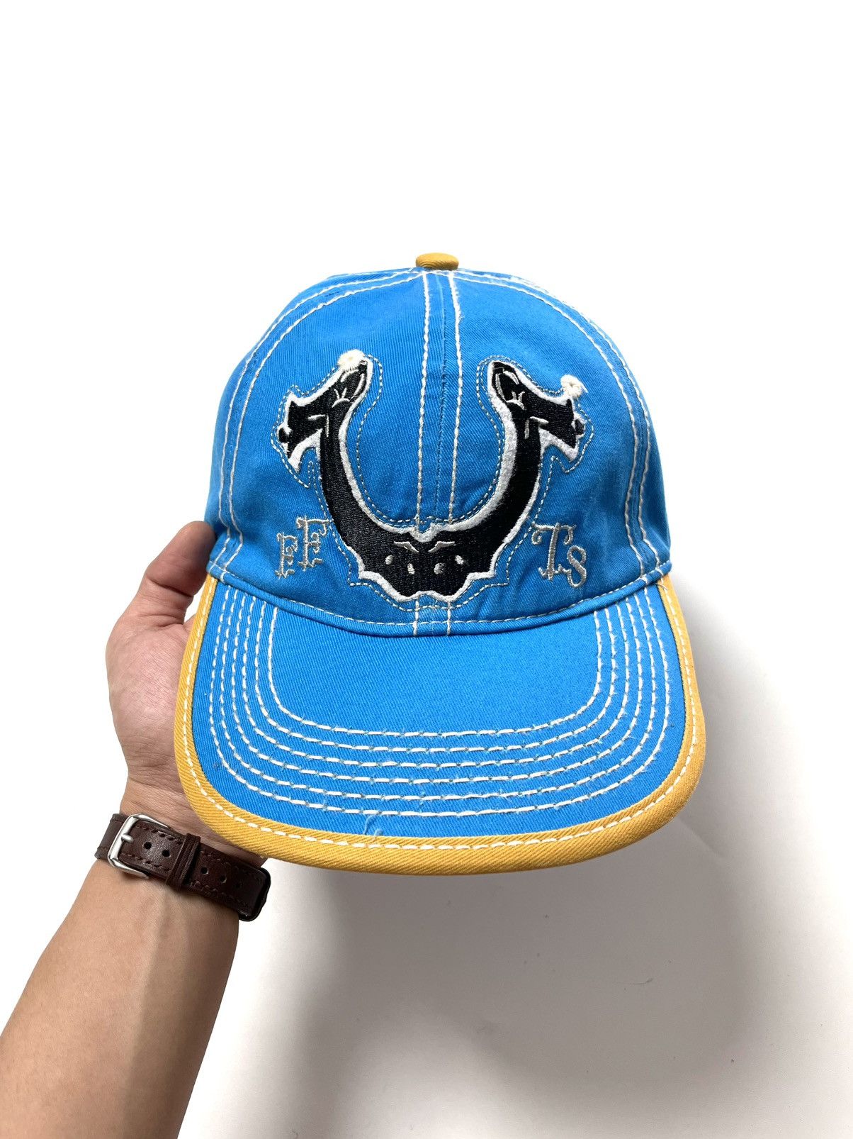 True Religion Vintage True Religion Embroidered Distressed Hat Size ONE SIZE - 4 Thumbnail