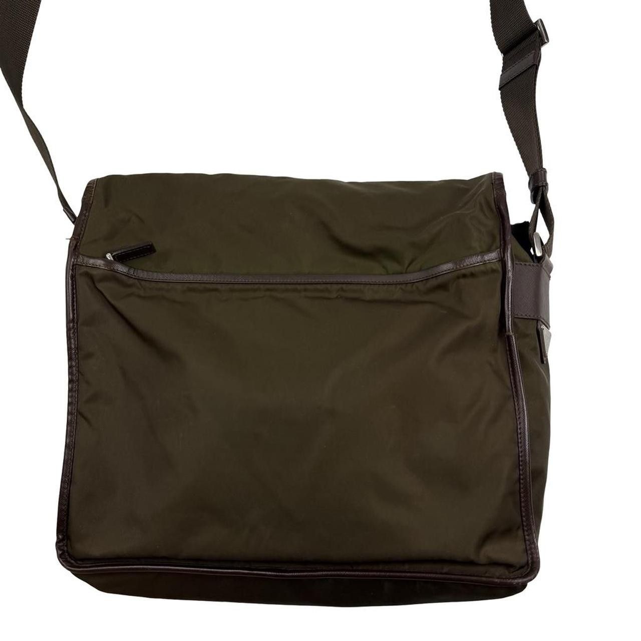 Prada Vintage Prada Milano Tessuto Messenger Bag Olive Green Size ONE SIZE - 3 Thumbnail