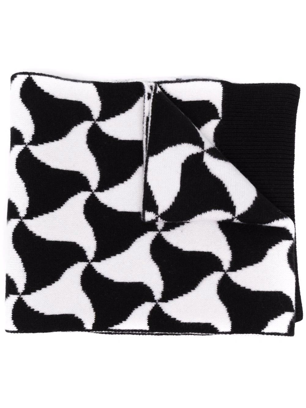 Bottega Veneta o1y0725 Size : OS / Scarf in Black/White Size ONE SIZE - 1 Thumbnail