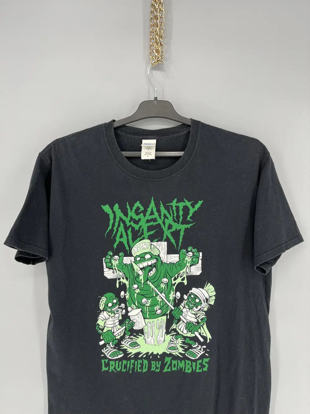Band Tees × Vintage Vintage 00s Insanity Alert Metal Band Grunge Faded Double Size US L / EU 52-54 / 3 - 6 Thumbnail