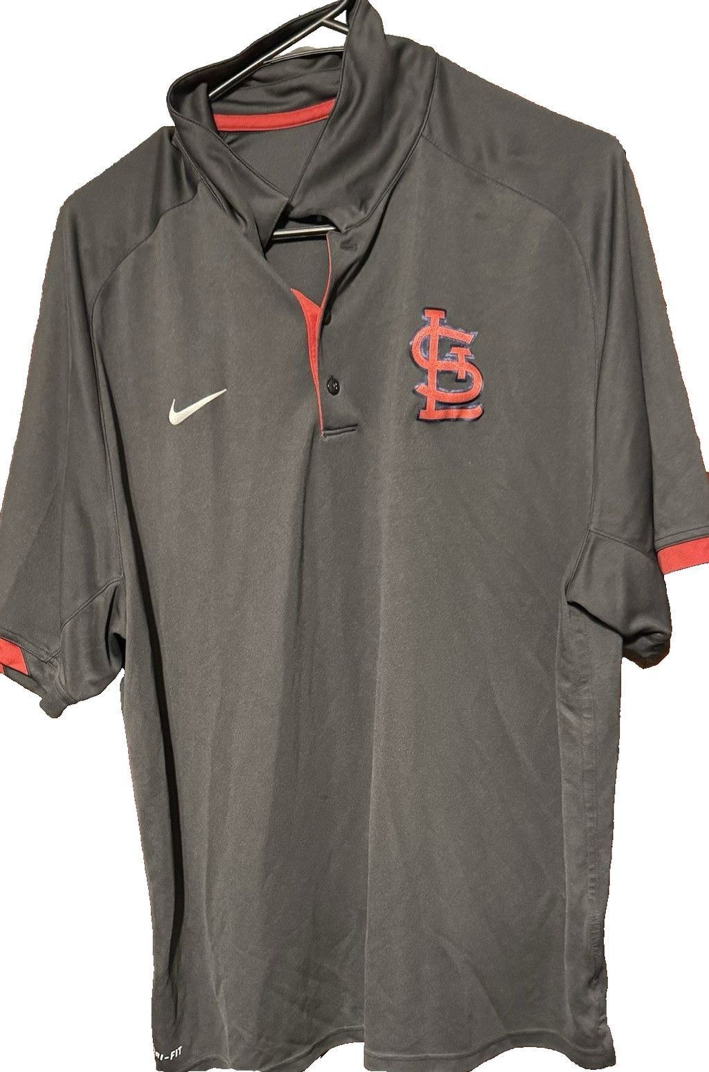 Nike St. Louis Cardinals Nike polo shirt Men's Size XL Grey Size US XL / EU 56 / 4 - 1 Thumbnail