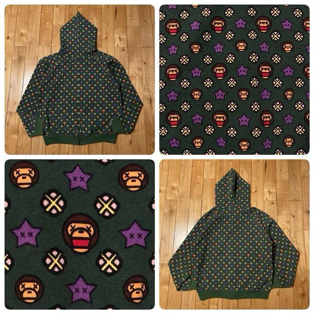 Bape × Kaws KAWS × BAPE STA Milo Monogram Full Zip Hoodie NIGO APE STAR Size US M / EU 48-50 / 2 - 1 Thumbnail