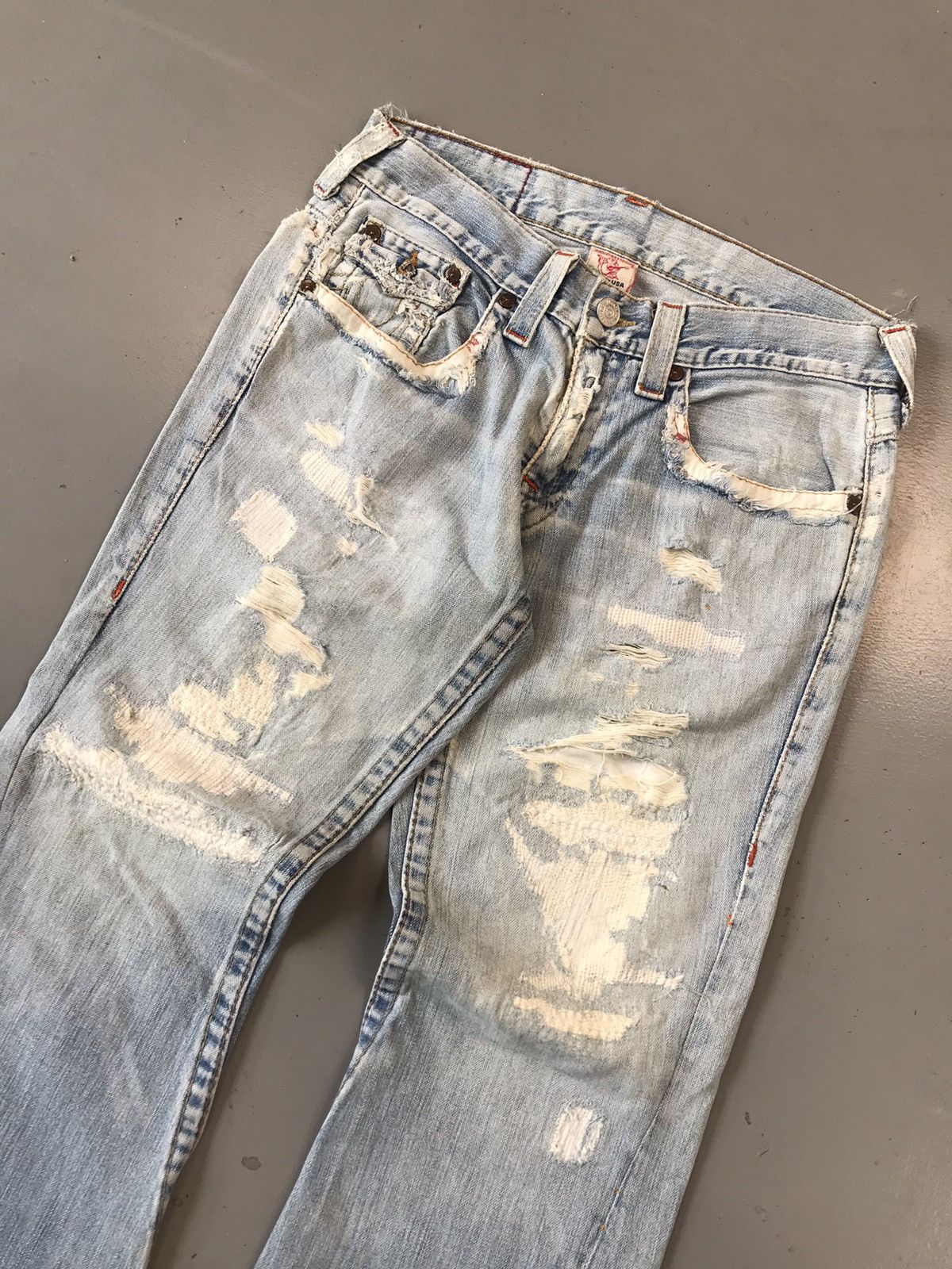 Rock Revival × True Religion × Vintage Vintage true religion distressed embroidered bootcut denim Size US 35 - 4 Thumbnail
